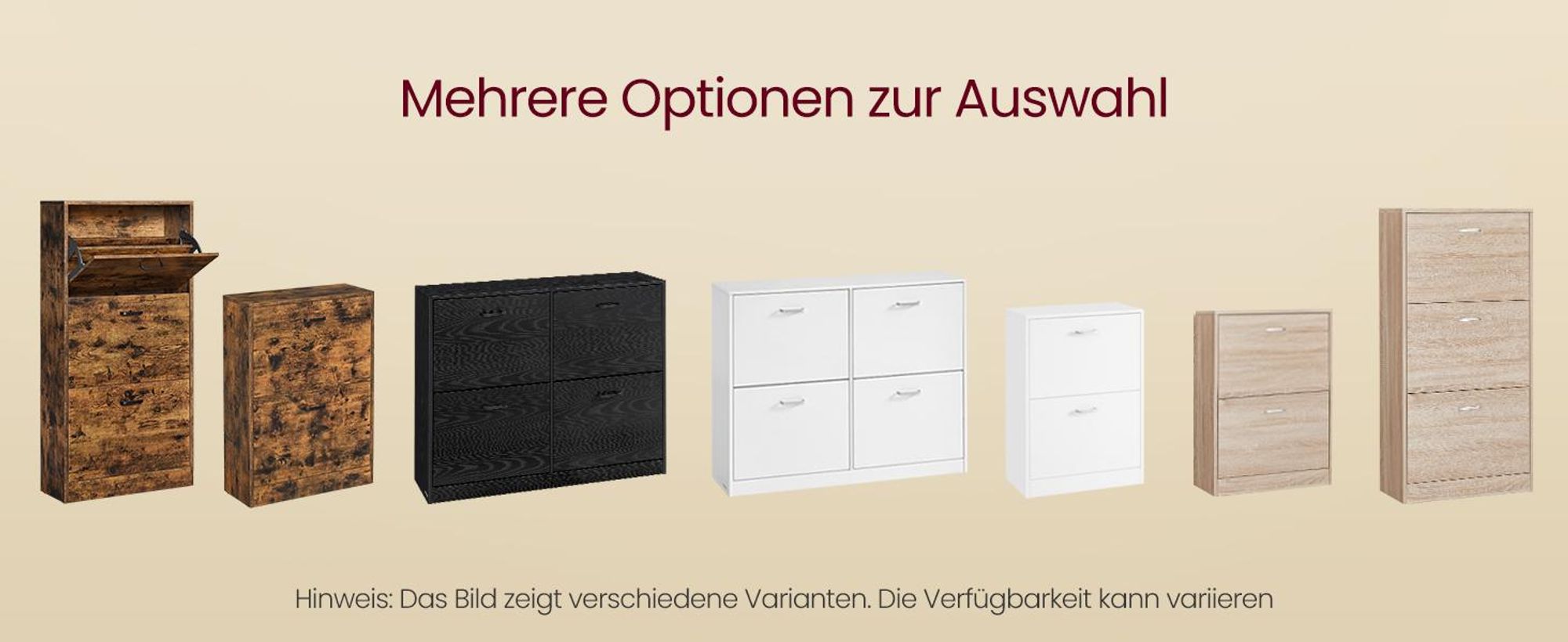 VASAGLE Schuhschrank 4 Klappen, Schuhkipper, Schuhregal, Schuhaufbewahrung, Trennwand verstellbar, für 16-28 Paar Schuhe, Flur, 24 x 105,5 x 82,7 cm