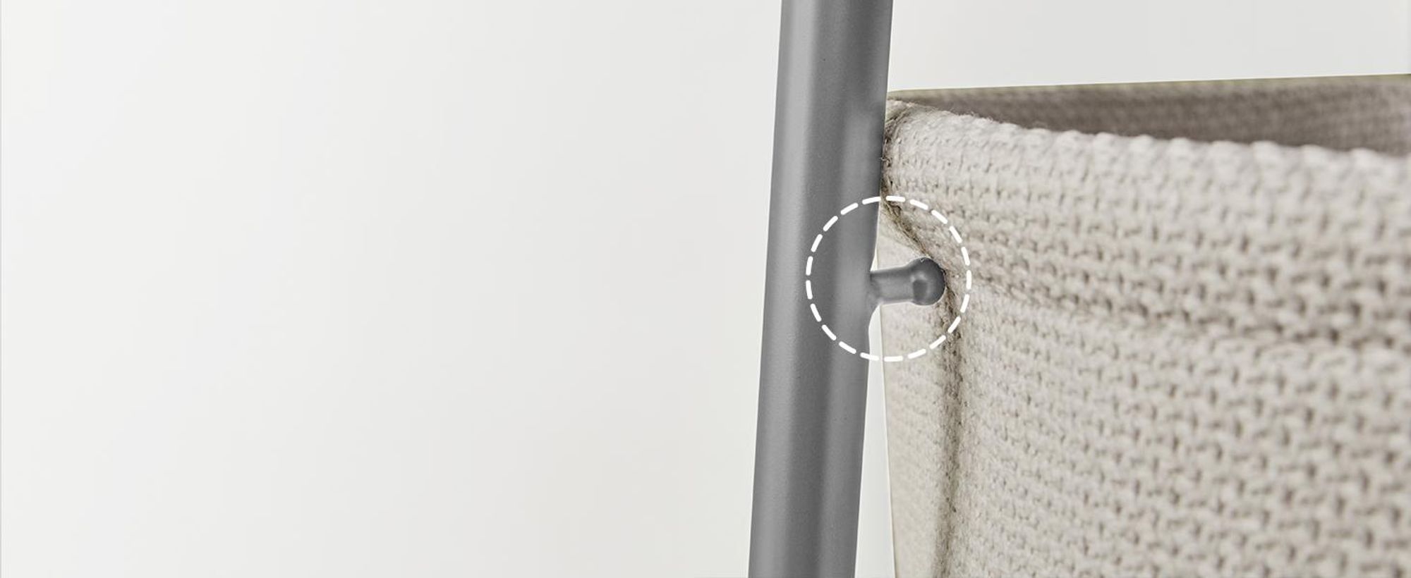 VASAGLE Beistelltisch, rund, mit Korb, Ø45 cm, zementgrau-wolkenweiß