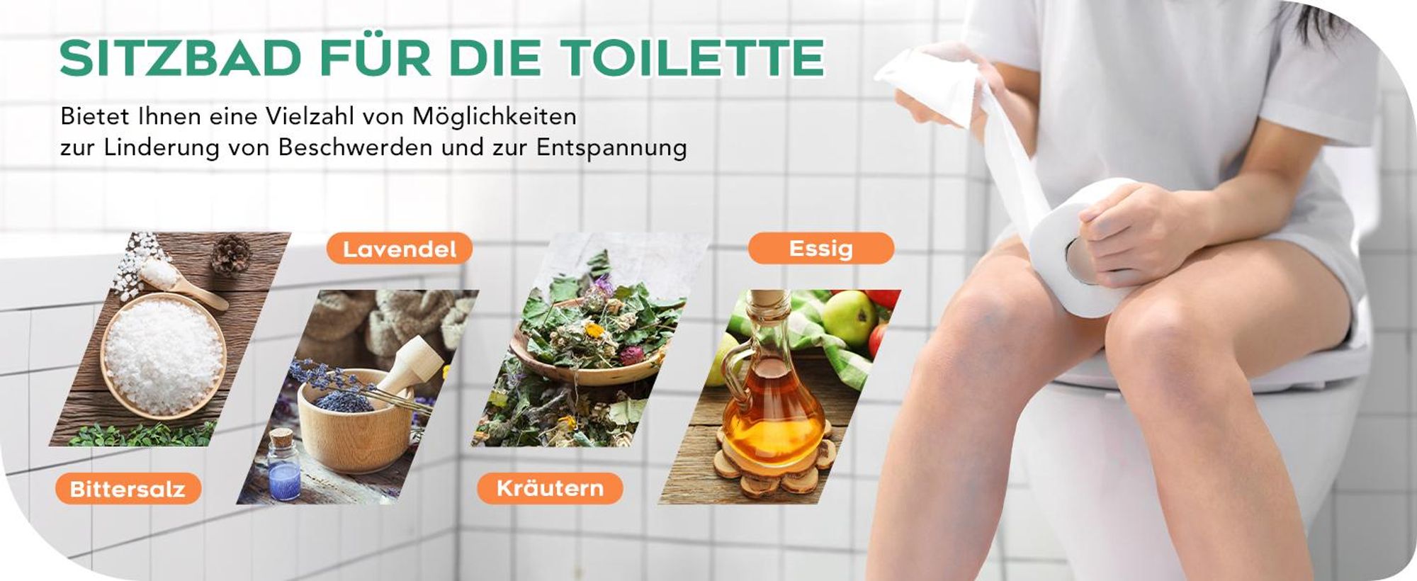 Bidet Einsatz, Faltbares Sitzbad für die Toilette, Tragbares Sitzbadewanne für Hämorrhoidenbehandlung, Wochenbettpflege, Schwangere