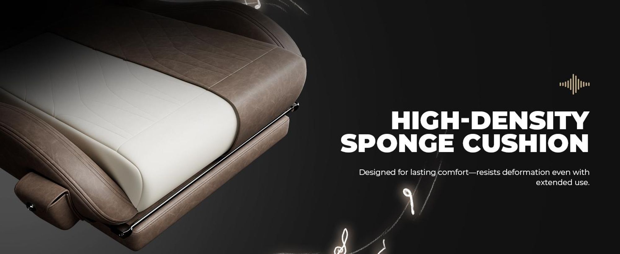 GTPLAYER Sedia da gioco ACE PRO, sedia da ufficio ergonomica con braccioli inclinabili e poggiapiedi, altoparlanti Hi-Fi, atmosfera sonora impressionante, marrone chiaro