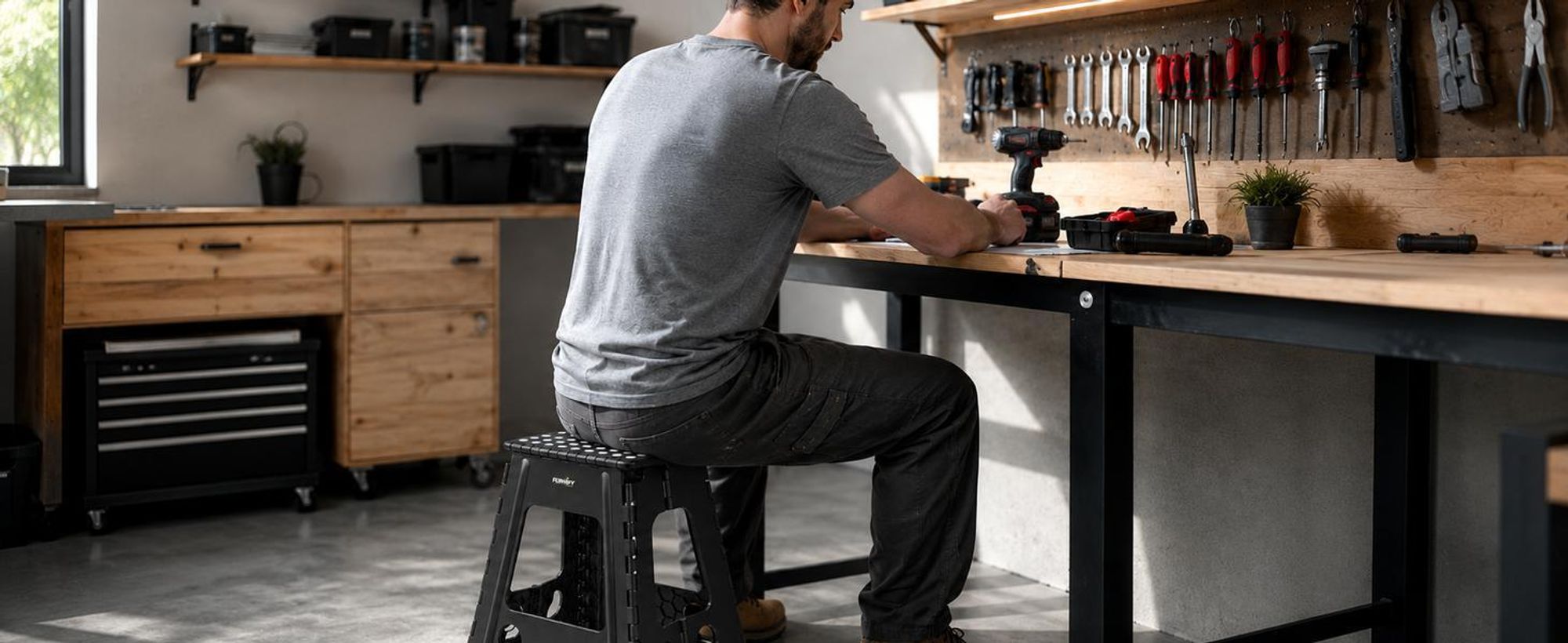 FURNIFY® QUICKSTEP Fußbank und Tritthocker für Kinder und Erwachsene.