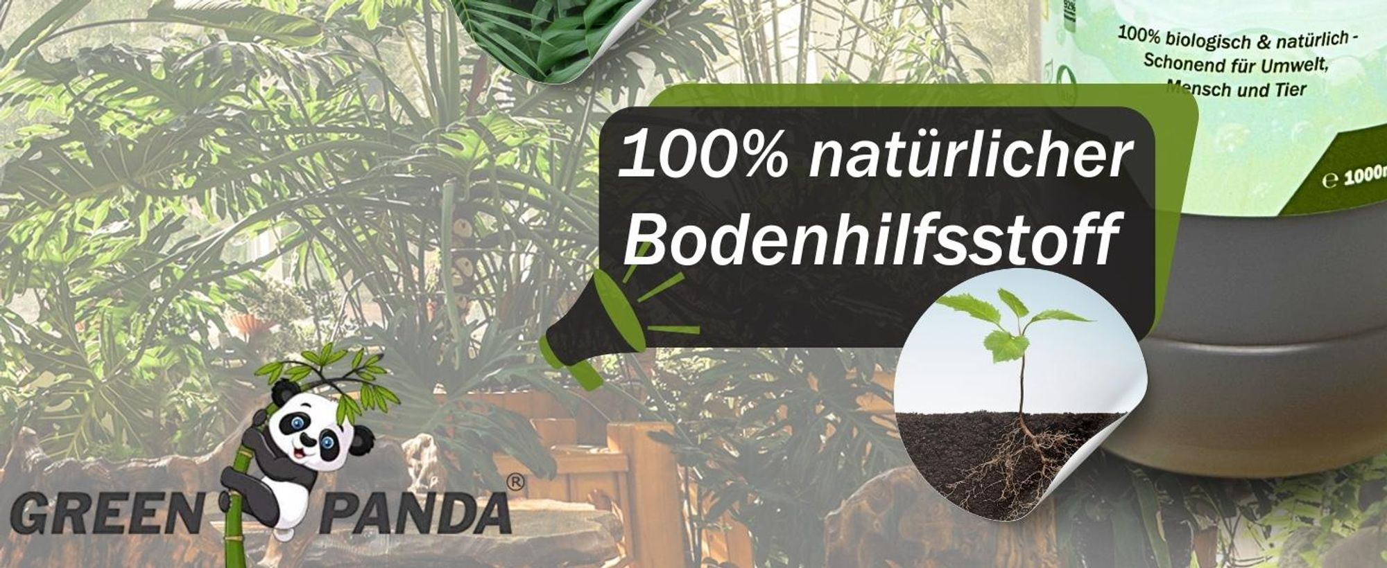 GreenPanda Grünpflanzen Dünger & Palmen Dünger 1 Liter - Für Zimmer- & Balkonpflanzen - Grünpflanzen Dünger - Palmendünger