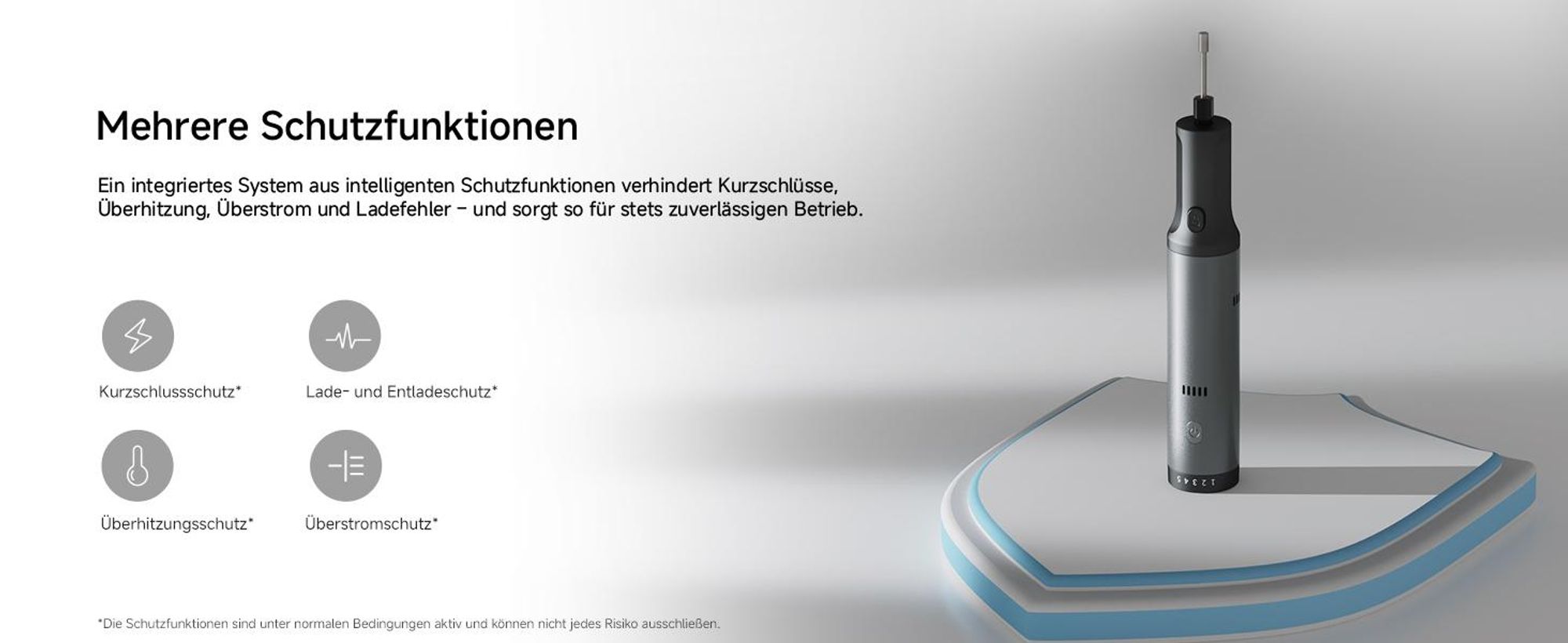 MOVA MRT008 Pro Akku-Rotationswerkzeug 7,2V, 28-teiliges Rotary Tool Set, 10.000–28.000 U/min, Silber-Grau