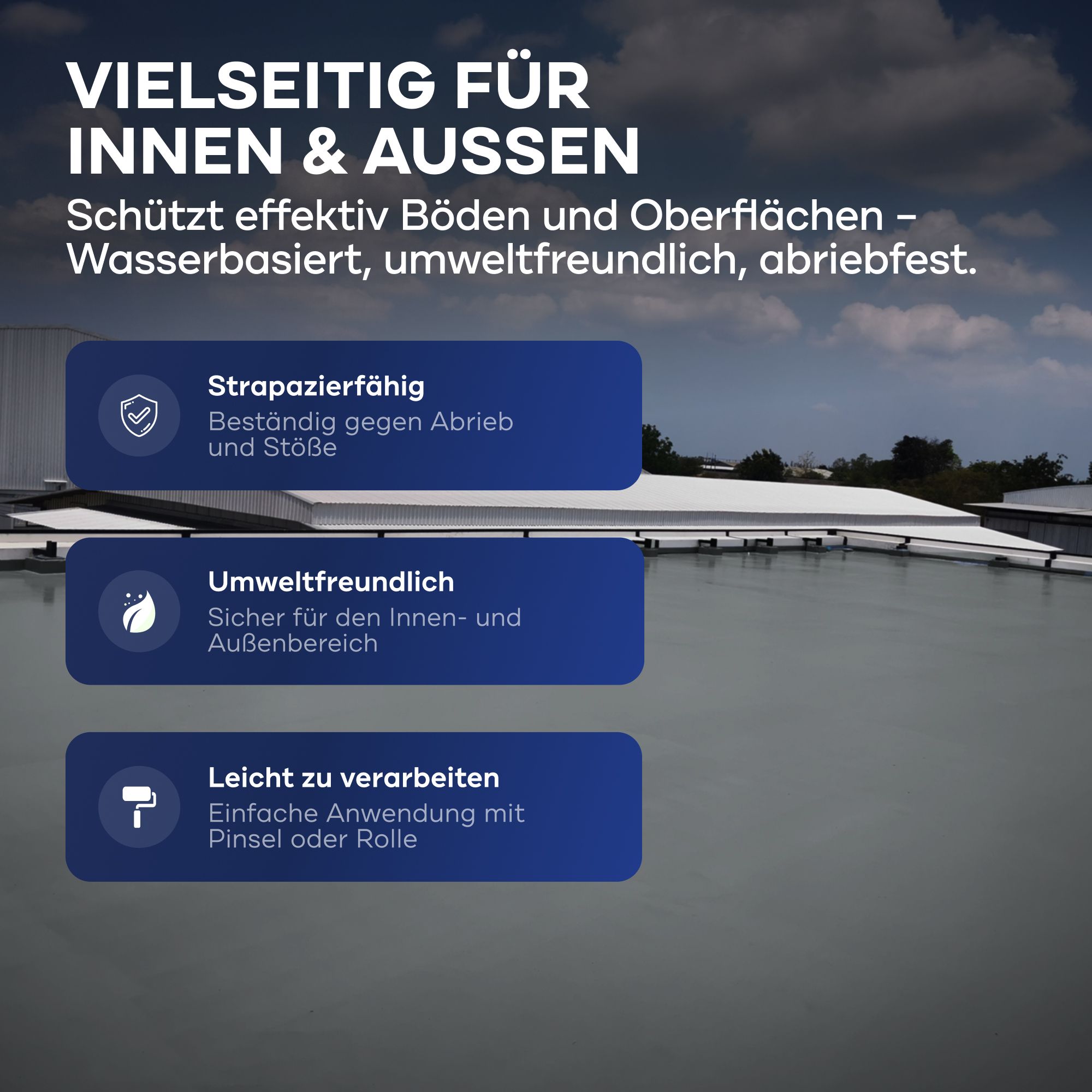 Plid Flüssigkunststoff für Innen & Außen, Anthrazitgrau 2,5L für ca. 25m² - Betonfarbe, Bodenbeschichtung Terrasse, Werkstatt & Keller - Flüssig PVC