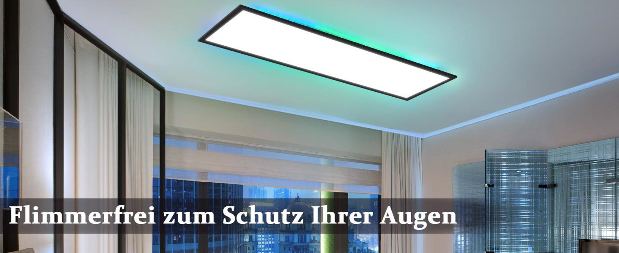 ZMH LED panel 120x30 stmívatelný - dlouhé ploché stropní světlo RGB Stropní panel se změnou barvy s dálkovým ovládáním 36W Stropní svítidlo černé Velké obdélníkové kancelářské svítidlo Stropní svítidlo pro herny Kancelář Obývací pokoj