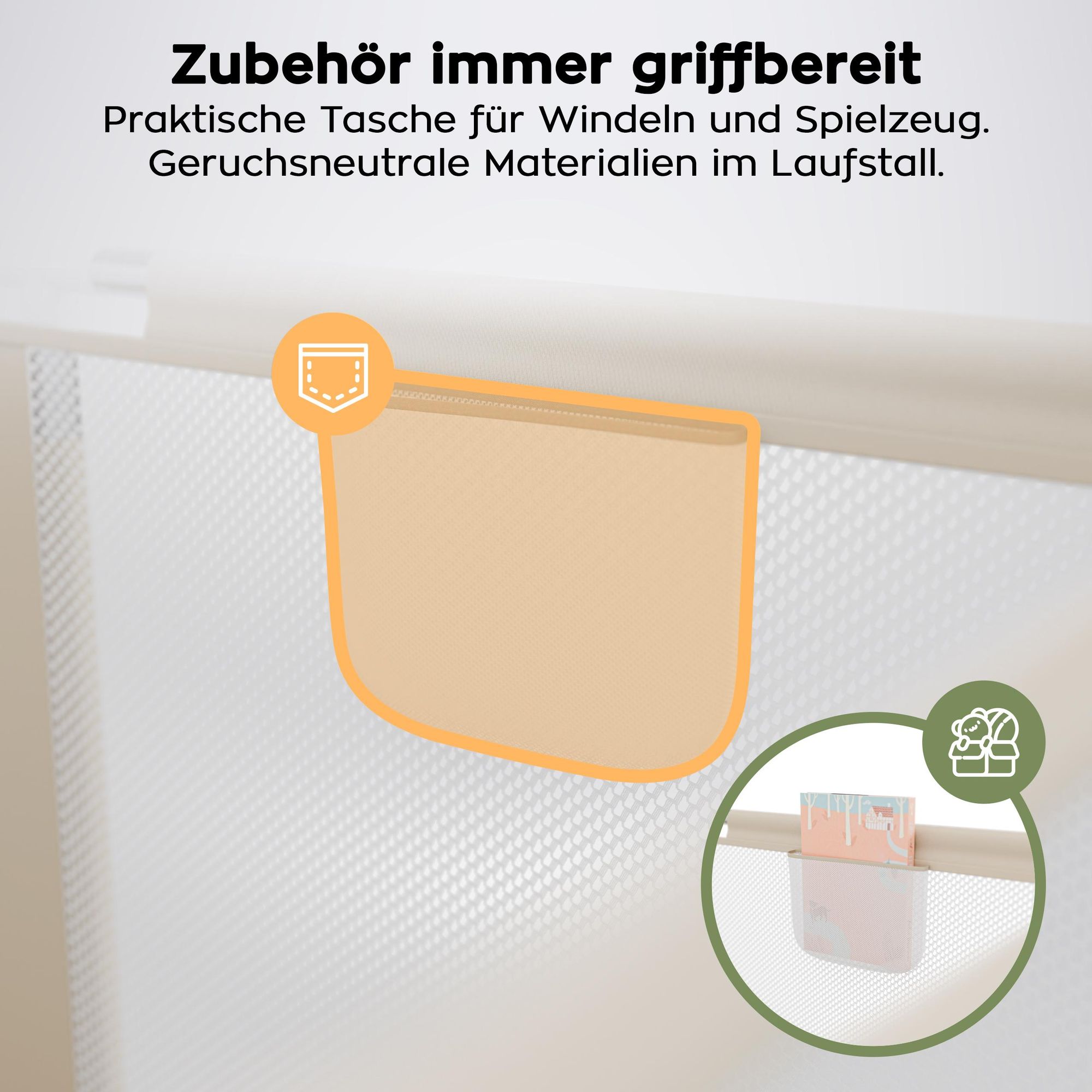 Baby Laufstall, Laufgitter Baby 150x180 cm Krabbelgitter für Kleinkinder baby mit Atmungsaktivem Netz von 6 bis 36 Monaten Rutschfeste Füße Tasche