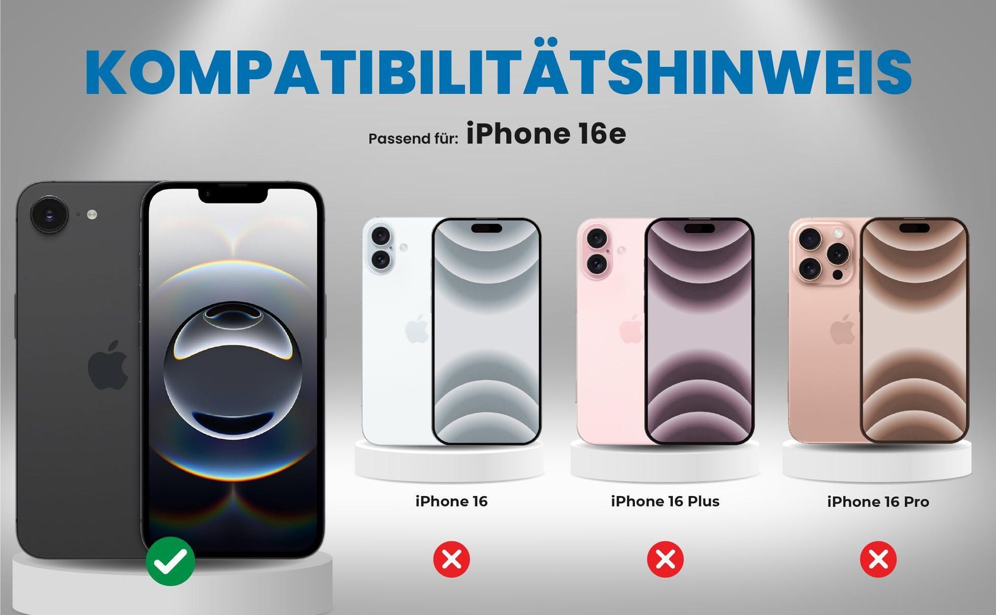 Kompatibilitätshinweise Hülle für Apple iPhone 16e