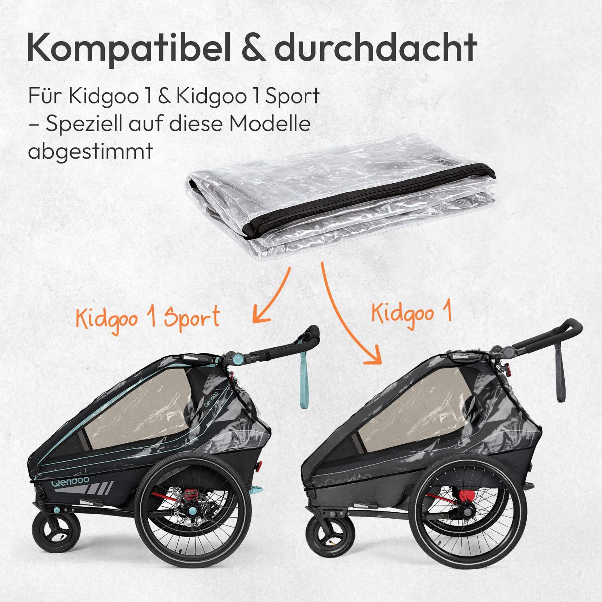 Qeridoo Regenschutz Kidgoo 1 / Kidgoo 1 Sport