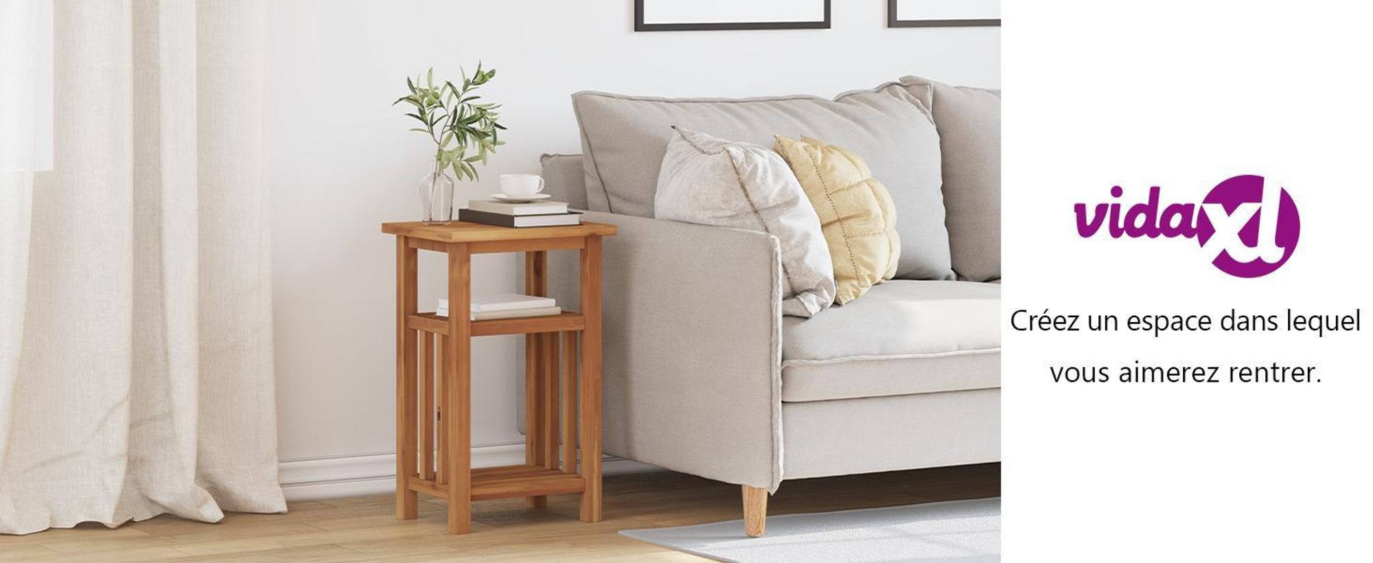 vidaXL Table d'appoint avec porte-journaux 27x35x55 cm Chêne massif