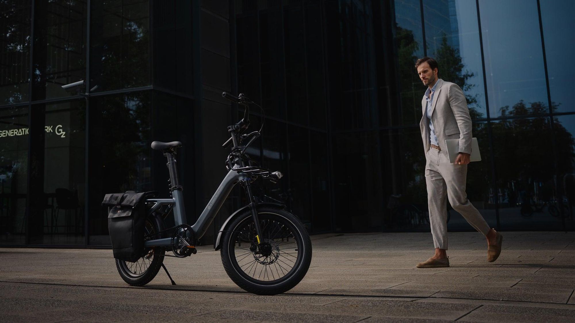 ADO E-Bike Air One Ultra, bici elettrica, motore BAFANG, trasmissione a cinghia, cambio a doppia modalità, 20 pollici, 3 velocità, ebike donna/uomo
