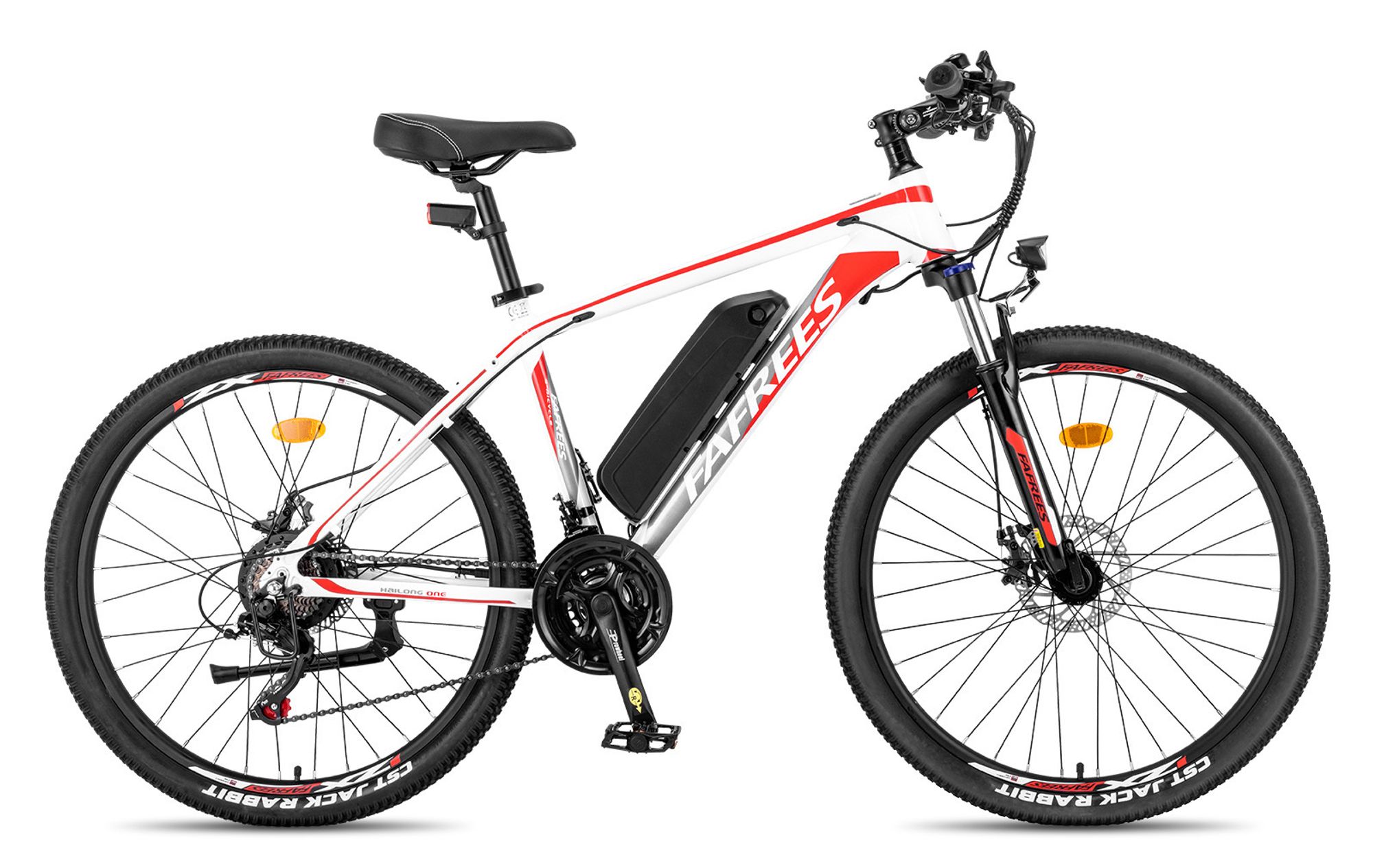 E-Bike MTB 26 Zoll Rostfreie Aluminiumlegierung Pannensichere Reifen bis zu 80 - 100 km Mountainbike mit 21 Gang Wasserdicht IP54, Weiss