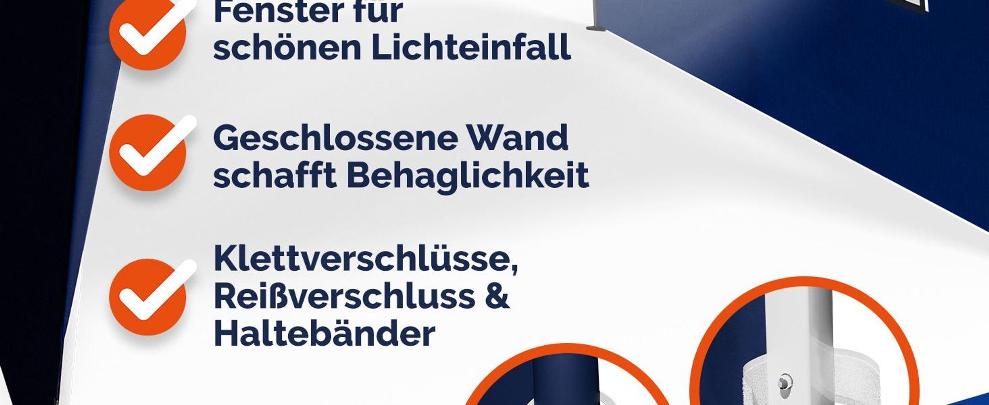 CASARIA 2x Seitenteilen für Pavillon 3x3m Rot