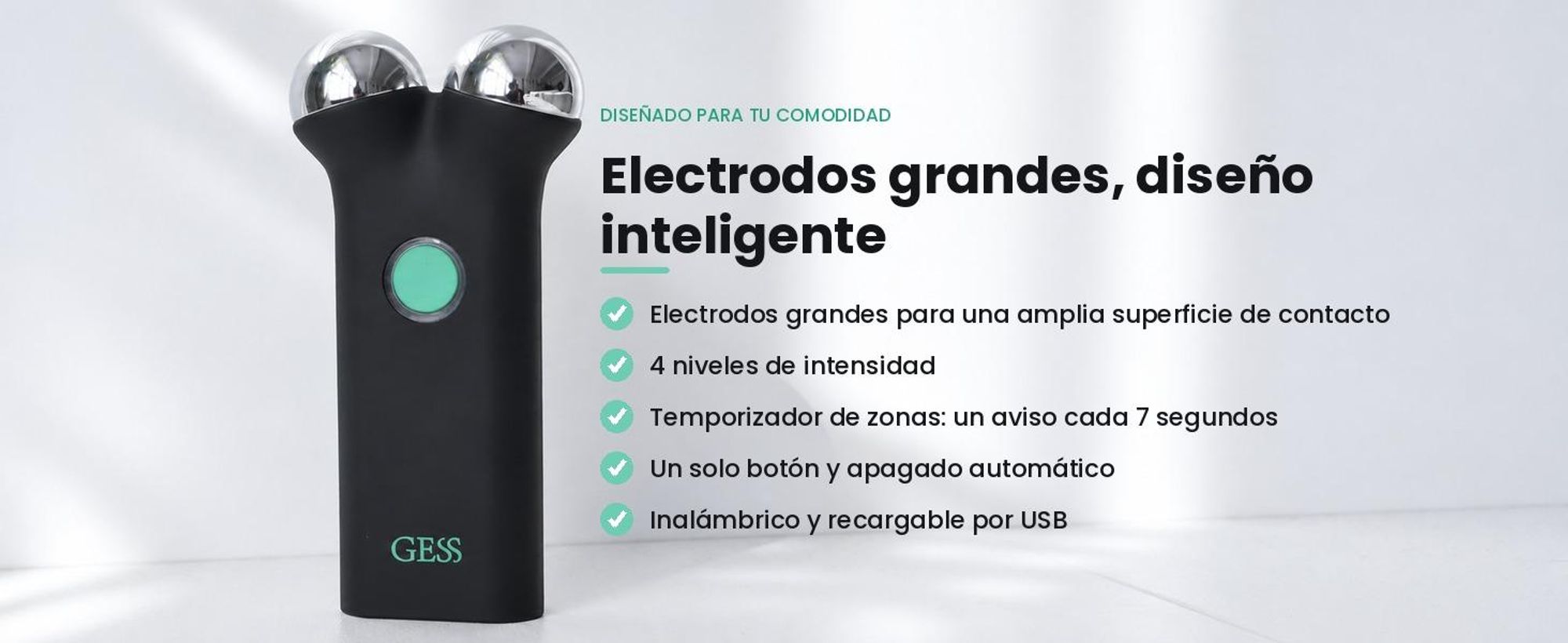 Electrodos grandes, diseño inteligente