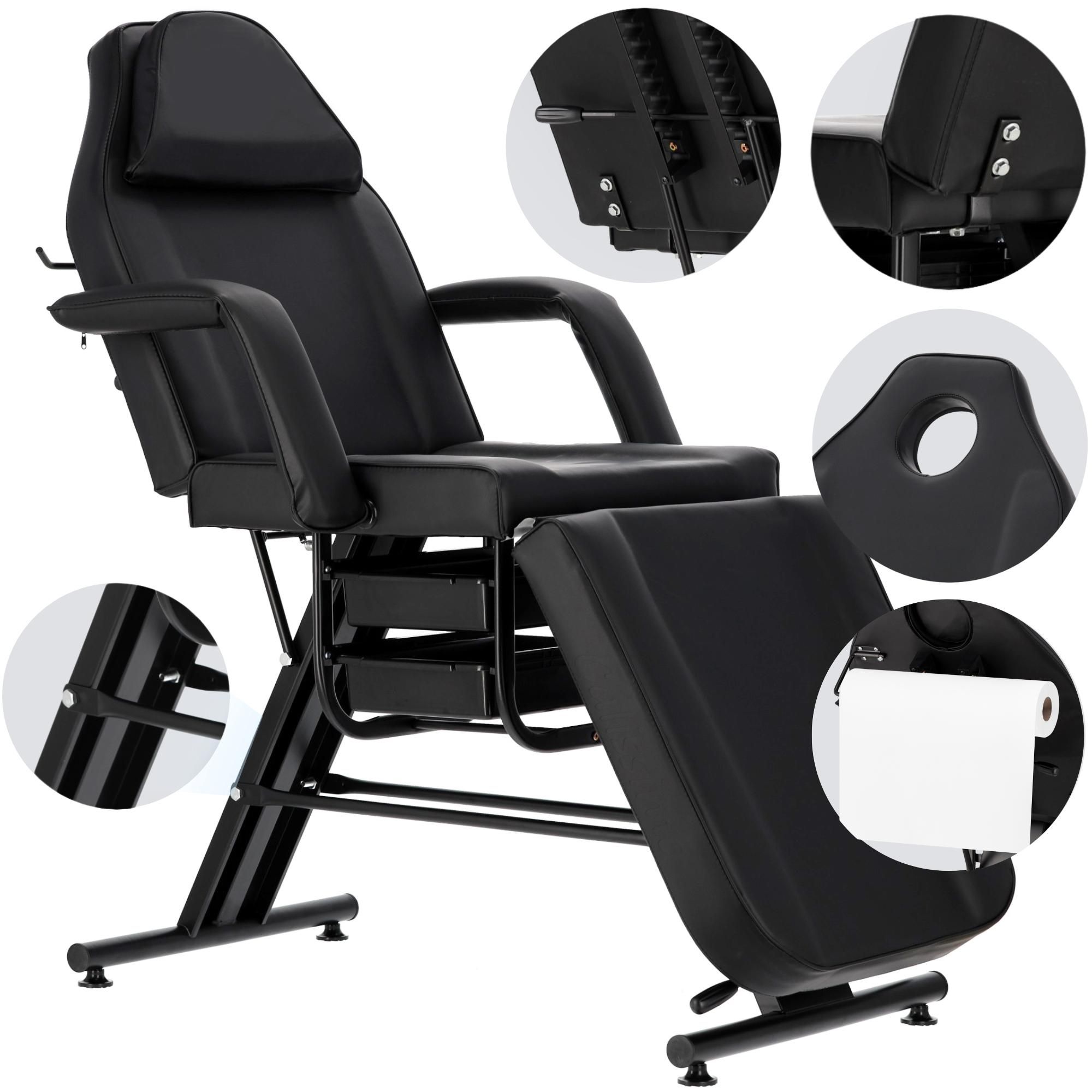 Sedia estetica con vasche nero lettino divano SPA tatuaggio tattoo