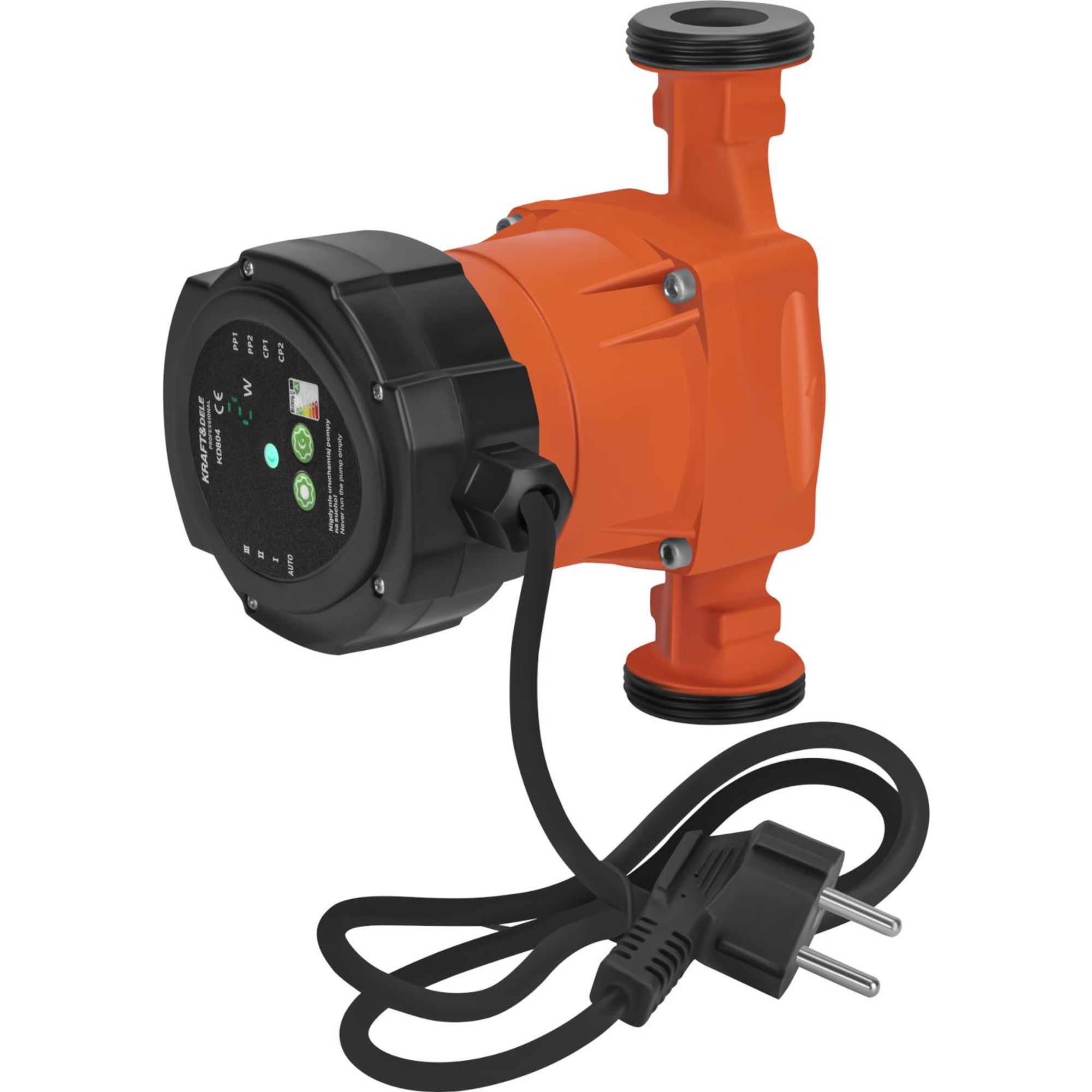 KRAFT&DELE | Heizungspumpe, 25-6/180, 230V, Umwälzpumpe, hocheffiziente Umwälzpumpe, automatische Wasserumwälzpumpe, 1-1/2 Zoll NPT-Gewinde, EMC Pumpe für Warmwasserbereitersystem