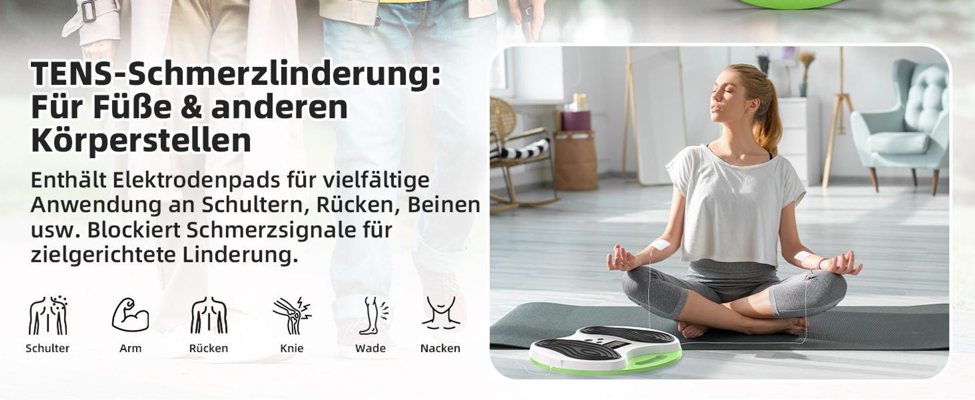 EMS Fußmassagegerät für Durchblutung & Schwellungen – Elektrischer Foot Circulation Stimulator
