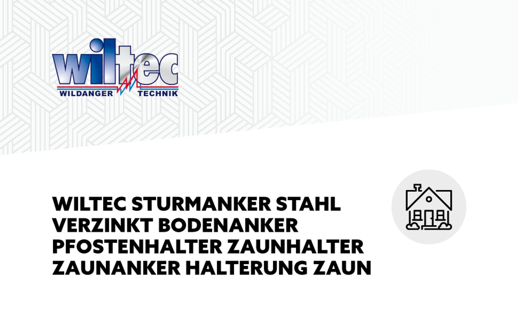 Wiltec Sturmanker aus Stahl 650 x 290 mm, Bodenanker verzinkt, Zaunhalter zur Sturmsicherung, Pfostenhalter für Gartenzaun und Sichtschutz
