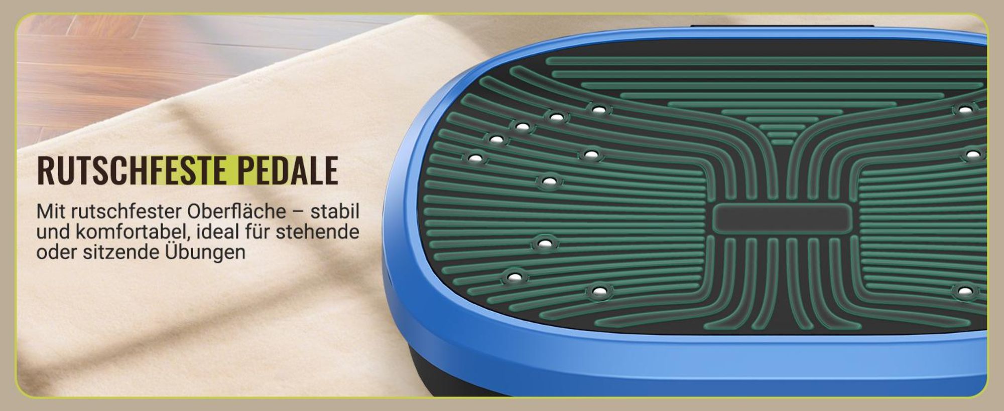 FLYBIRD Vibrationsplatte,120 Leistungsstarke einstellbare Geschwindigkeiten mit 150KG Tragkraft