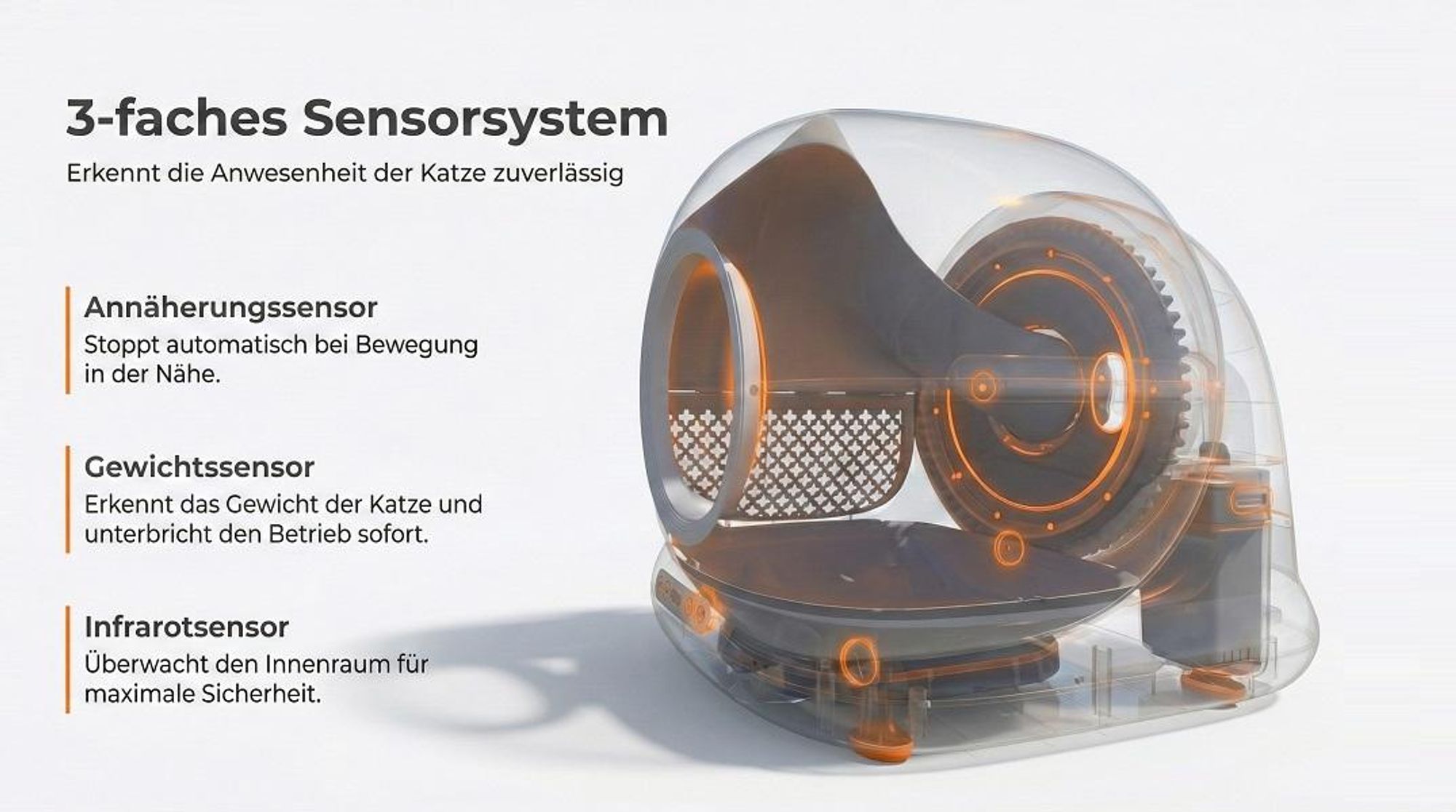 Zedar K1200 PRO - Automatische Katzentoilette - Selbstreinigende Katzentoilette - Inkl. App -Mit Katzenstreumatte und 3 Rollen Auffangbeutel - 82L XXL