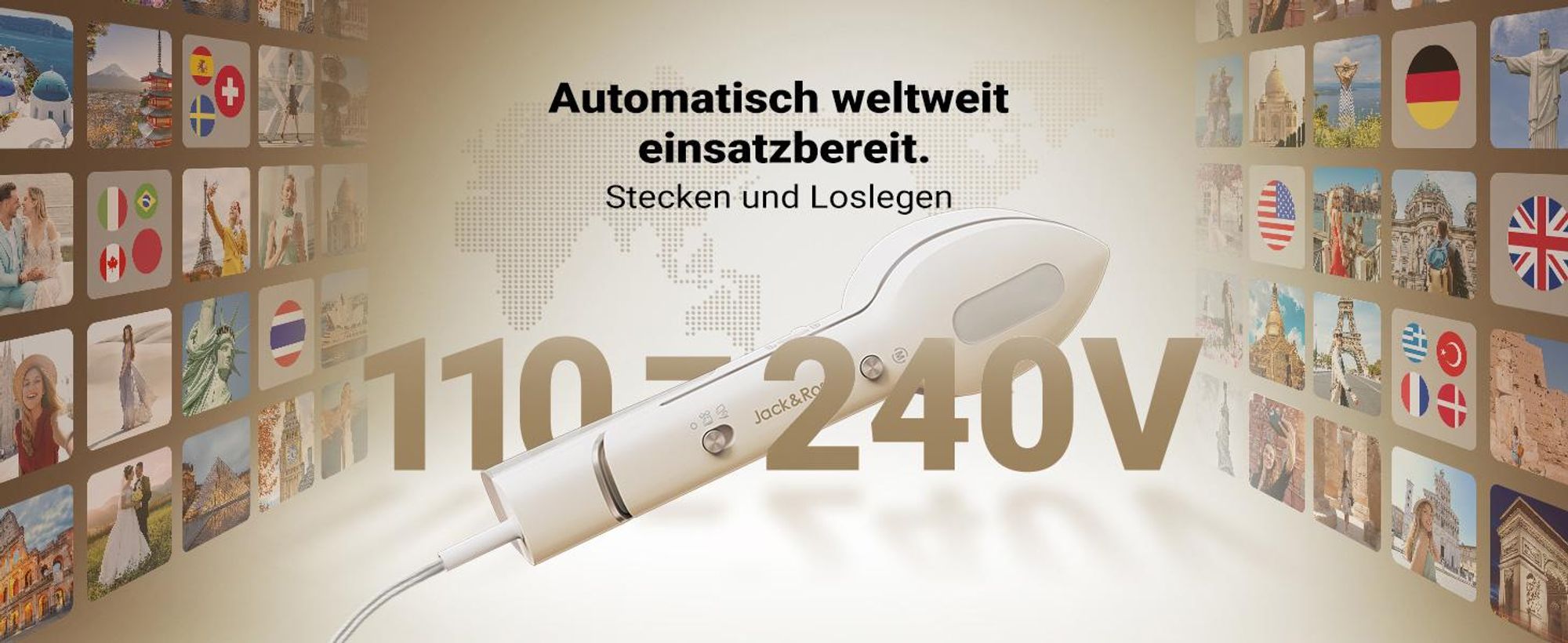 Reise-Dampfbügeleisen Beauty 3 in 1 Dampfglätter Bügelpresse