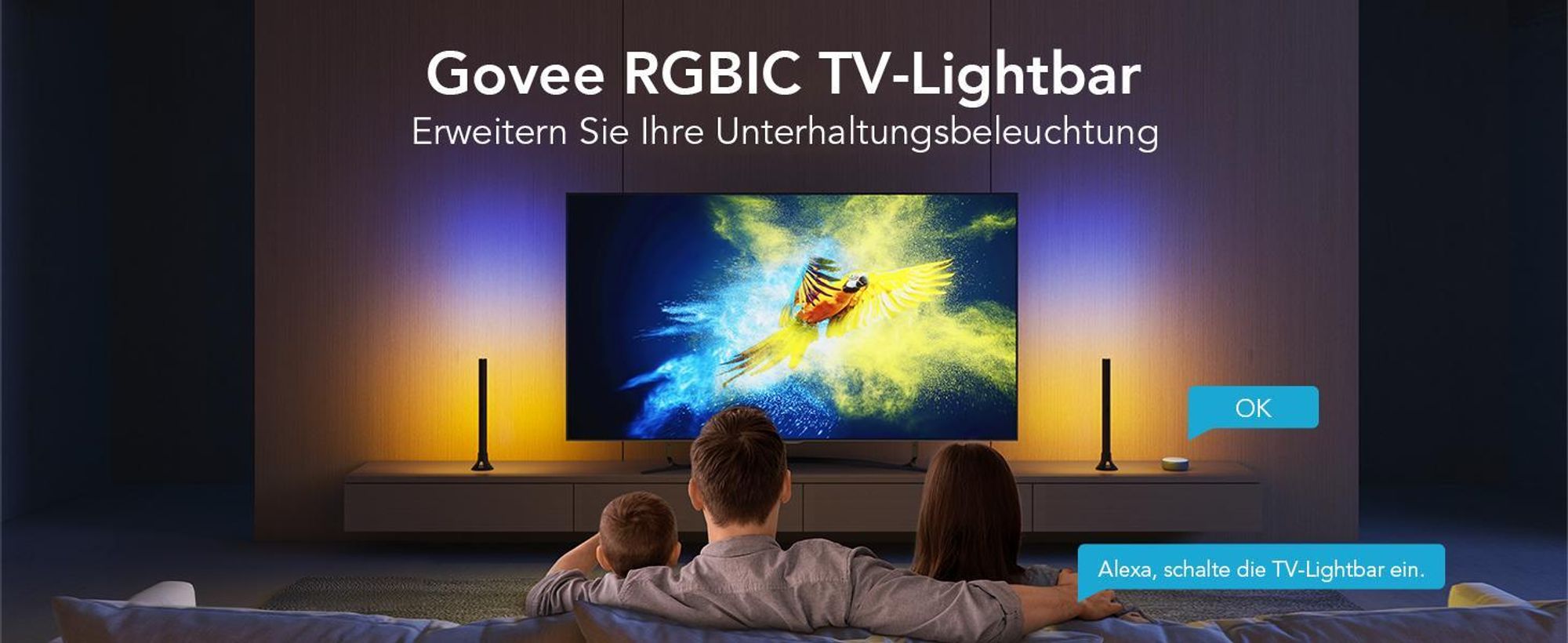 Govee RGBIC LED Lightbar, TV Hintergrundbeleuchtung für 45-70 Zoll
