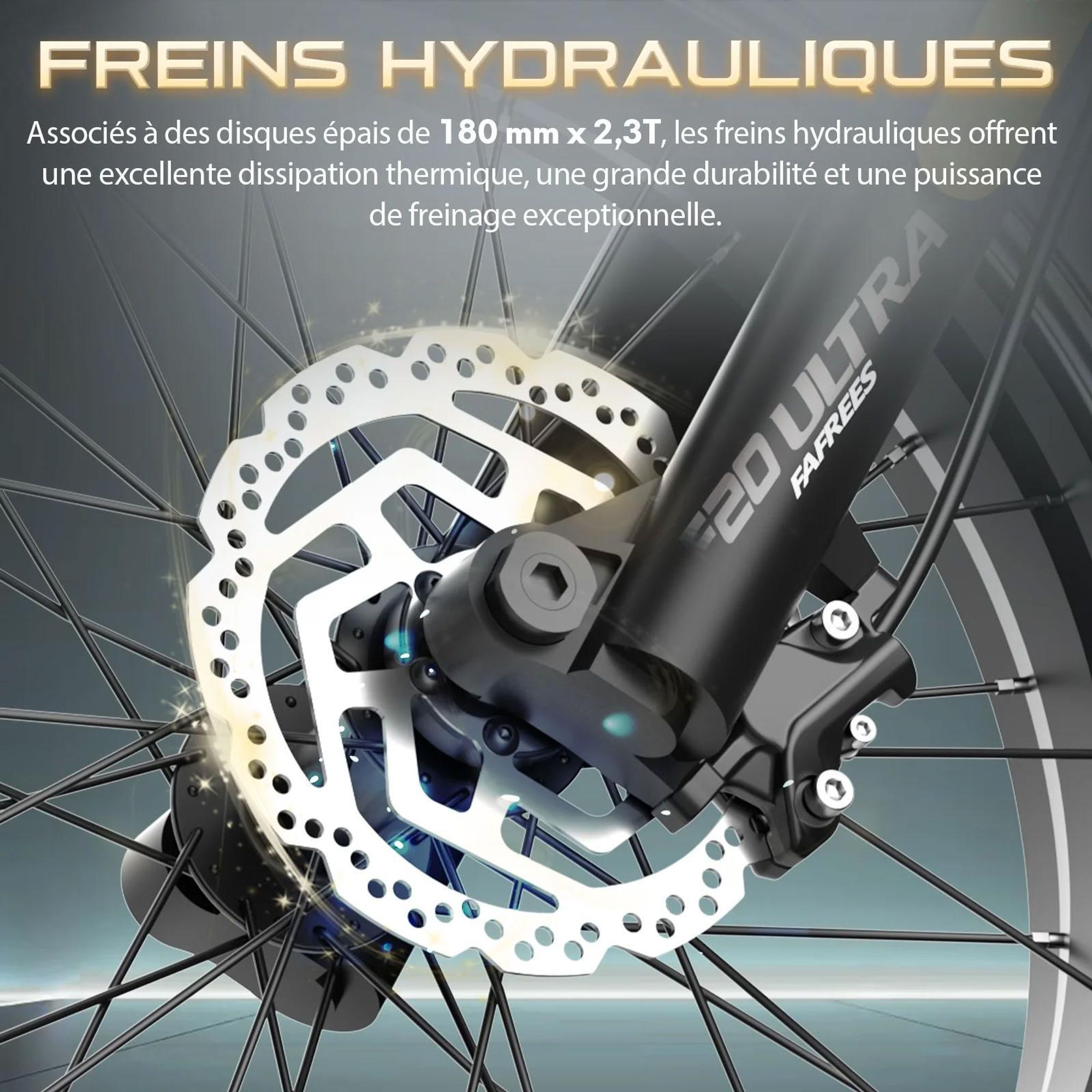 Vélo électrique FAFREES F20 Ultra (Homologation UE L1e-B) - batterie 48V25Ah pneu large 20 pouces Freins hydrauliques - Noir