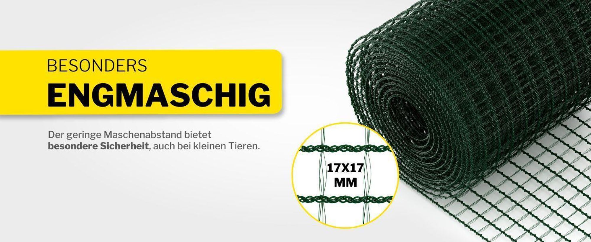 horizont Begrenzungszaun FIX 15 m x 110 cm – mobiler Zaun für Garten, Camping und Tiere