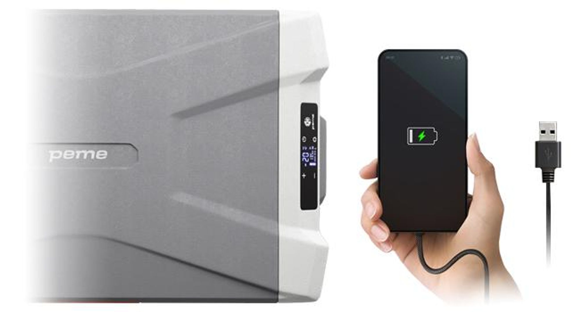 Lodówka kompresorowa PEME Quest 30, 27 l – lodówka samochodowa, zamrażarka elektryczna 12 V/230 V, do ciężarówek, kamperów, samochodów, na kemping, mini lodówka podróżna z aplikacją i USB, -20°C