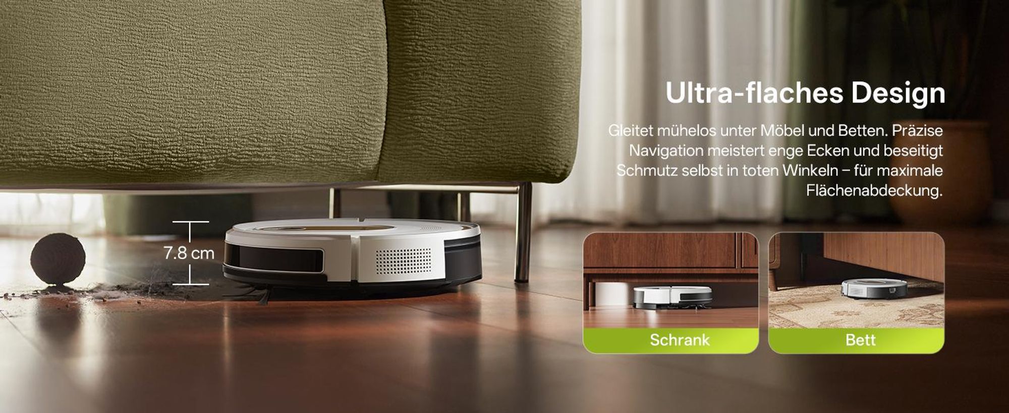 Nass-Trocken-Saugroboter Vactidy W8 Saugroboter mit wischfunktion,3-in-1,Smarte Gyro-Navigation