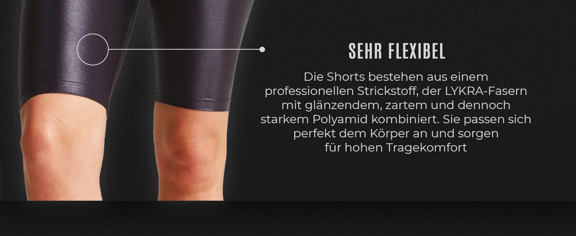Gatta BLACK BRILLANT Damen Radlerhose Leggins Shorts mit hoher Taille, Schwarz, XL