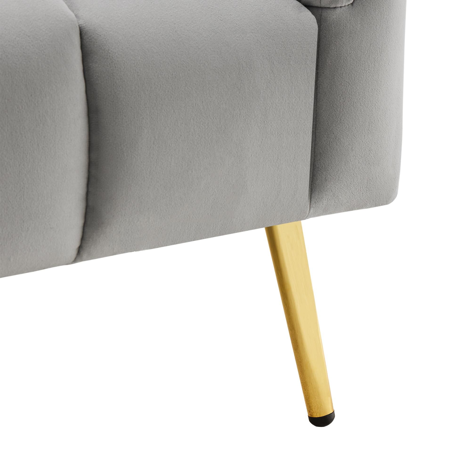 Merax Schlafsofa mit Bettfunktion, Klappbett Bettsofa Klappsofa mit Schlaffunktion, Gästebett Rückenlehne neigbar 95°-180°, 183 x 76 x75cm, Grau