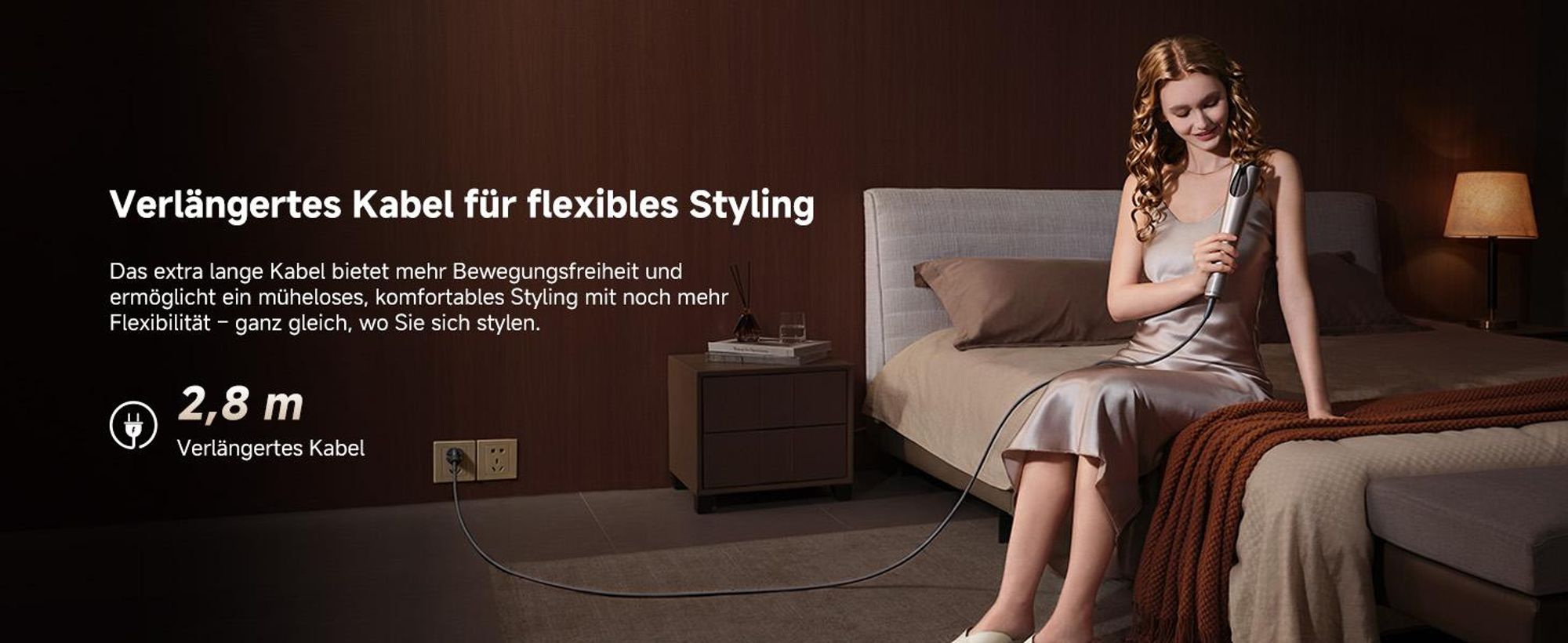 DREAME Air-Auto One-Touch Lockenstab,MCH-Heizsystem,360°-Lockenfunktion,LED,NTC-Temperaturregelung,3 Heizstufen,Verwicklungsschutz,2,8m Länge,Gold
