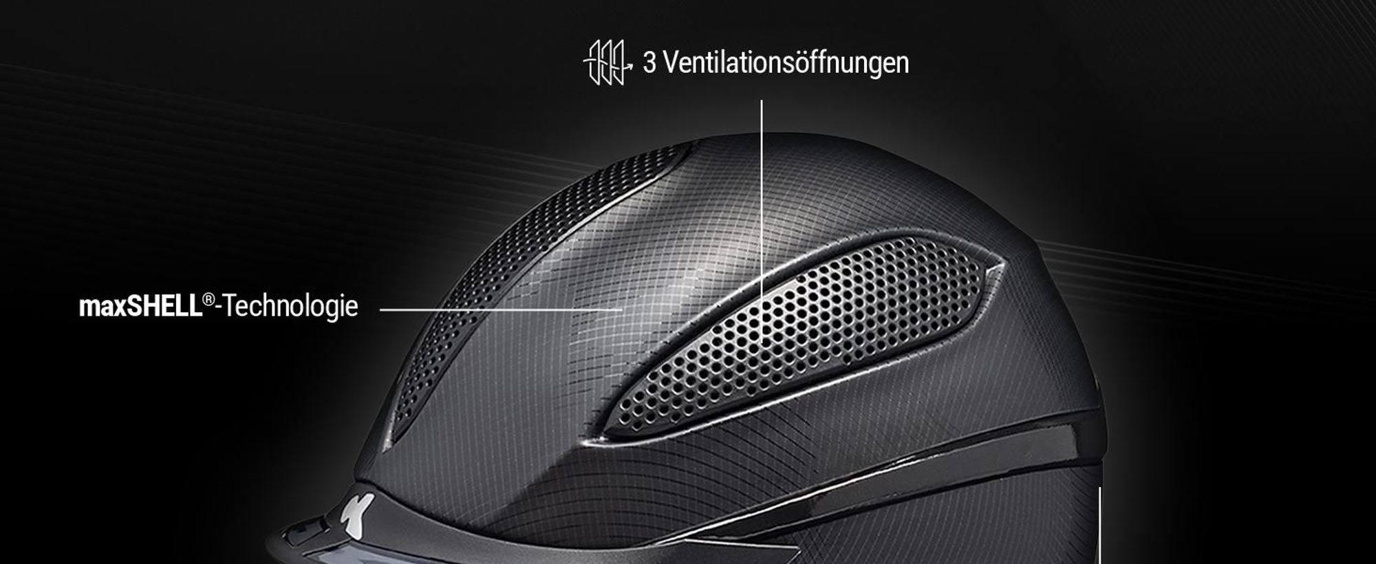 KED Paso Reithelm |  Germany K-Fit Black Insektenschutznetz maxSHELL Technologie Farbe: Black Mesh Größe: 57-62 (L)