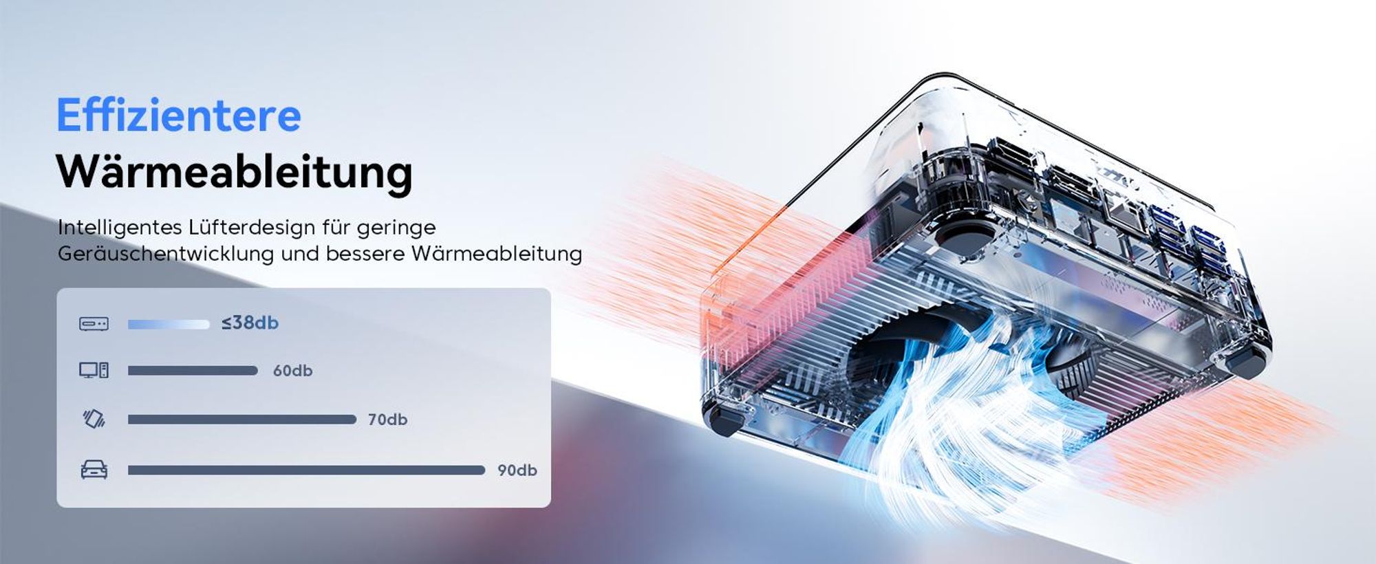 NiPoGi P2 Mini PC W-11 Pro, АMD Ryzen 7330U(4C/ 8T, bis zu 4,30 GHz)16 GB LPDDR4X 256 GB M.2 SSD Mini Desktop Computer mit 4K Triple Display, HDMI 2.0