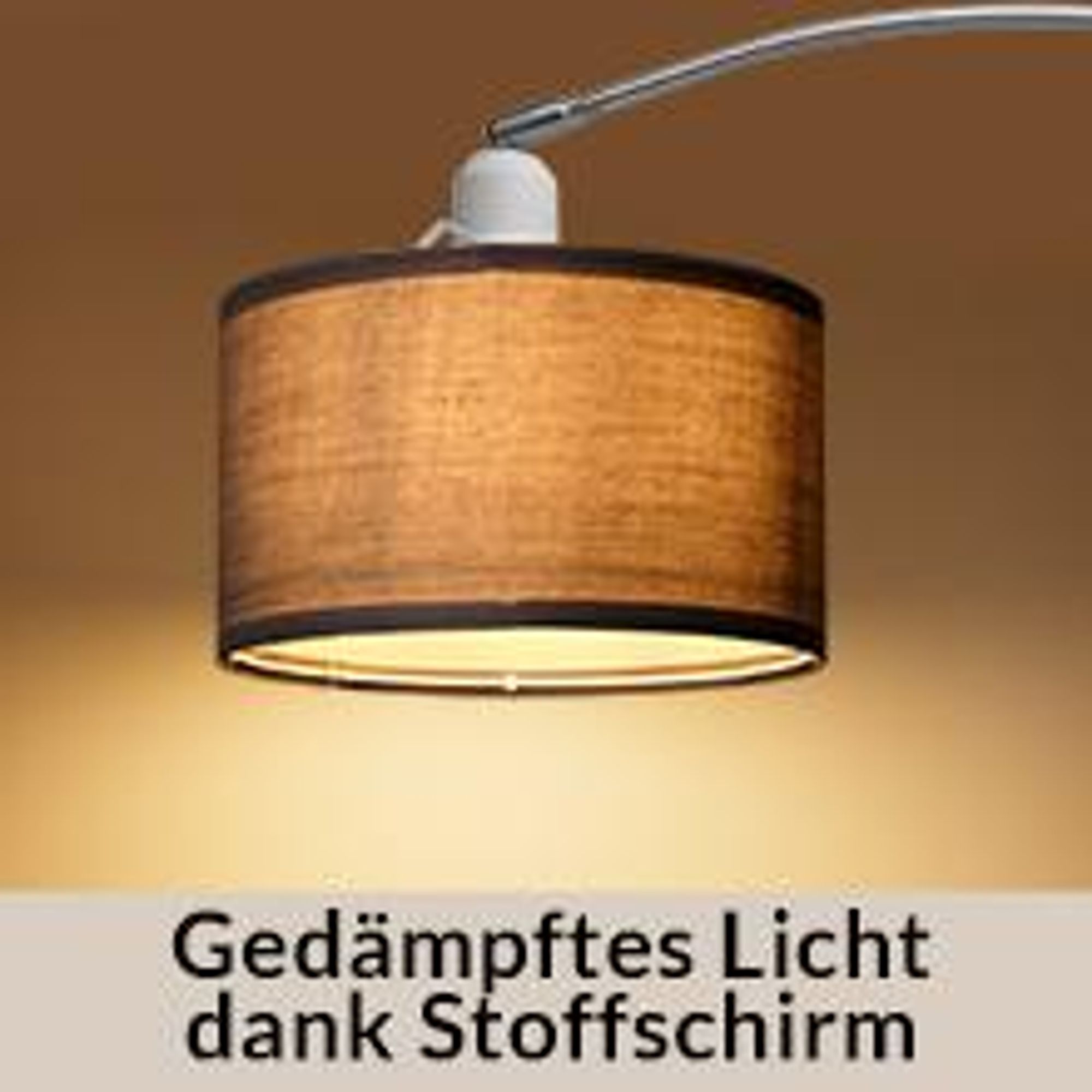 MONZANA® Bogenlampe Stoffschirm Marmorfuß 150-175 cm Höhenverstellbar Fußschalter Schwenkbar E27 Wohnzimmer Schlafzimmer Stehlampe Standleuchte Grau