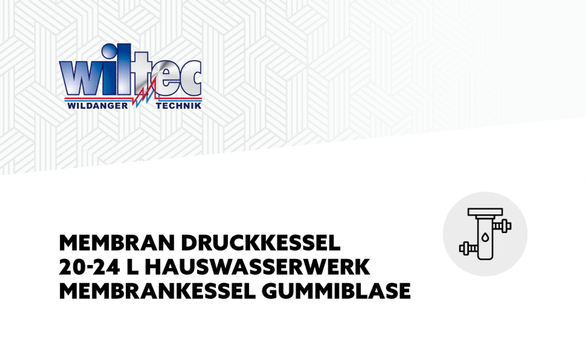 Wiltec Ersatzteil für Membrankessel 20-24 l EPDM-Membran für Druckbehälter, Druckausgleichsgefäß für Hauswasserwerk mit Druckkessel