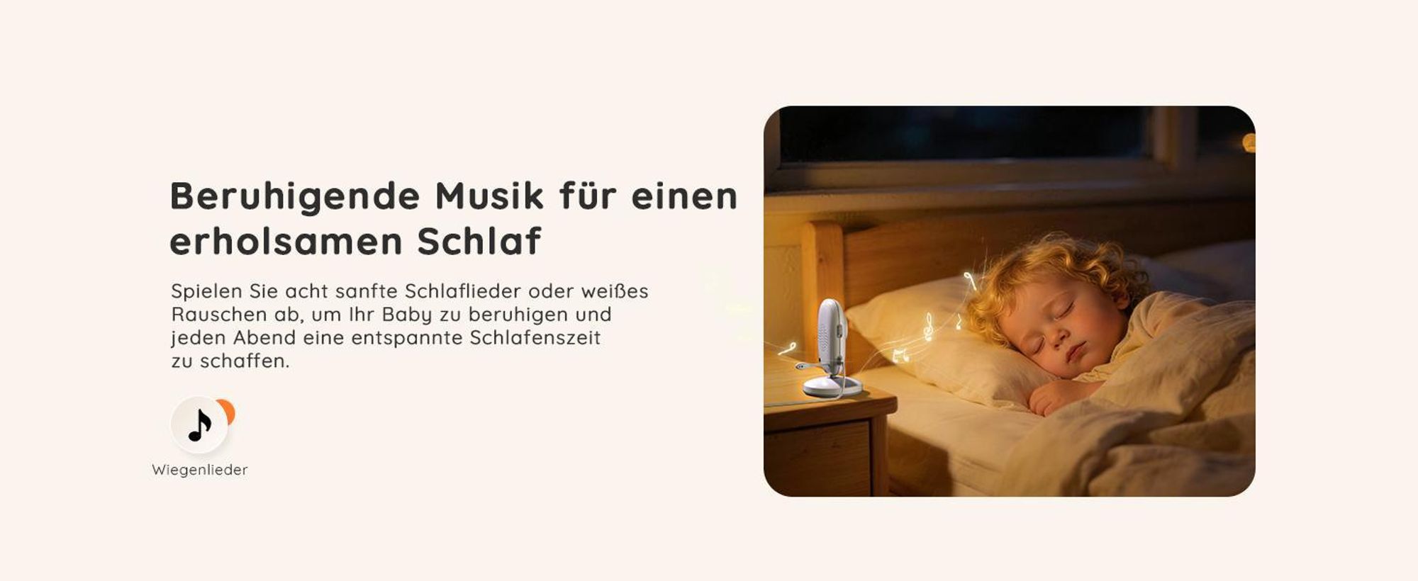 Babyphone mit Kamera, 5", VOX, Temperaturüberwachung, Gegensprechfunktion, IR-Nachtsich, weiß