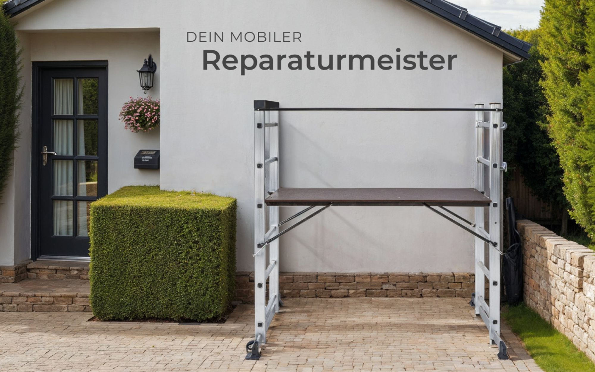 tectake® Aluminium Multigerüst 4 in 1 Belastbarkeit 150 kg