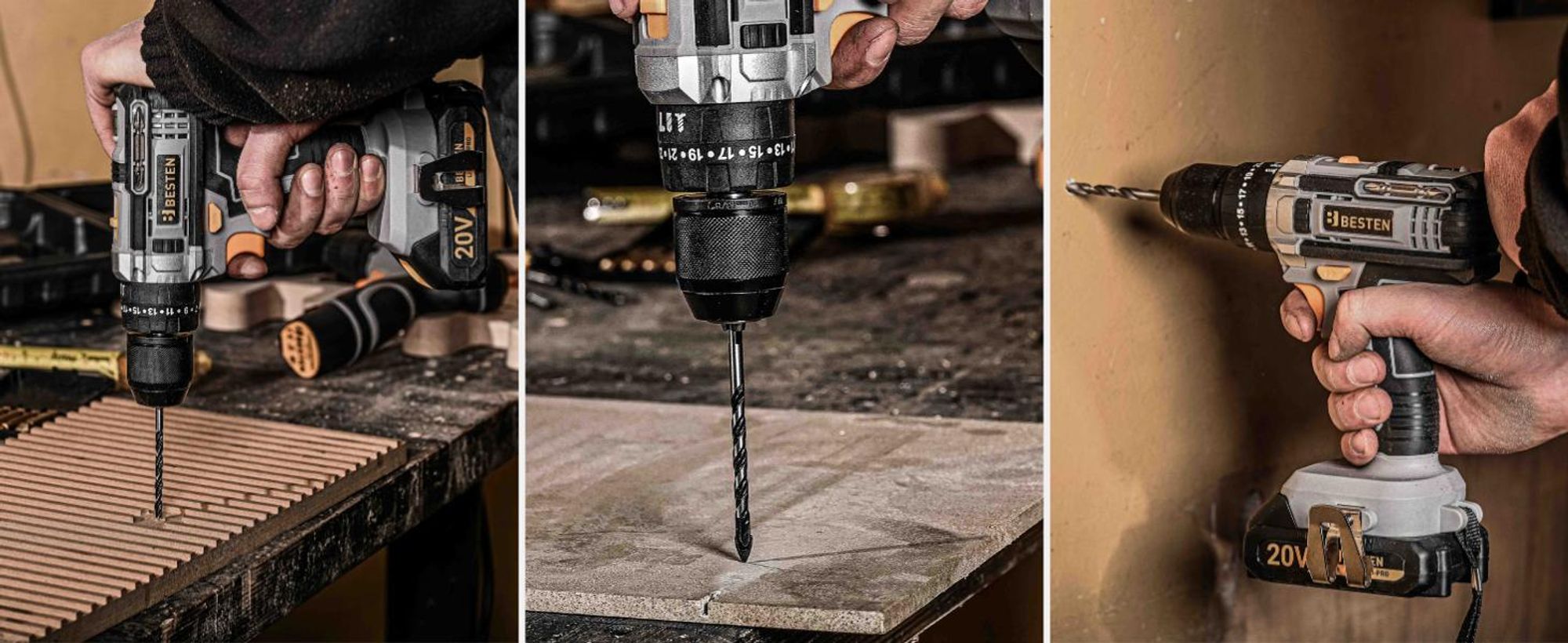 Akku Schlagbohrschrauber 20V 50 Nm, 2x 2.0Ah Akku, Set, Koffer