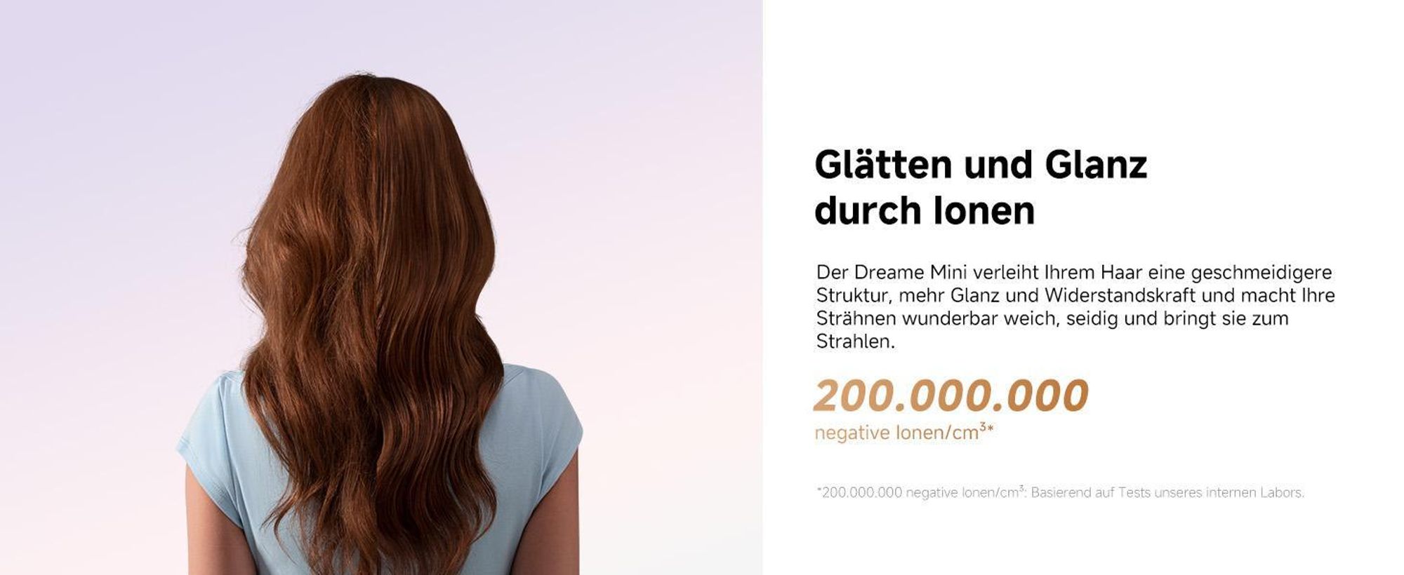 Dreame Mini Hochleistungs-Haartrockner,270g leicht,schnelltrocknend Fön,100K U/min Motor,NTC-Temperaturregelung, Negativ-Ionen,5 Steuerungsmodi,Weiß