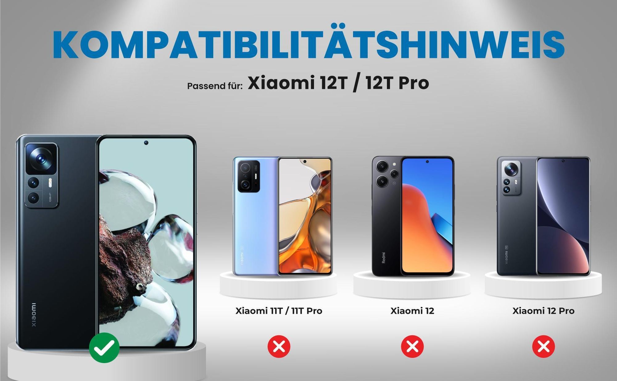 Kompatibilitätshinweise Hülle für Xiaomi 12T / 12T Pro