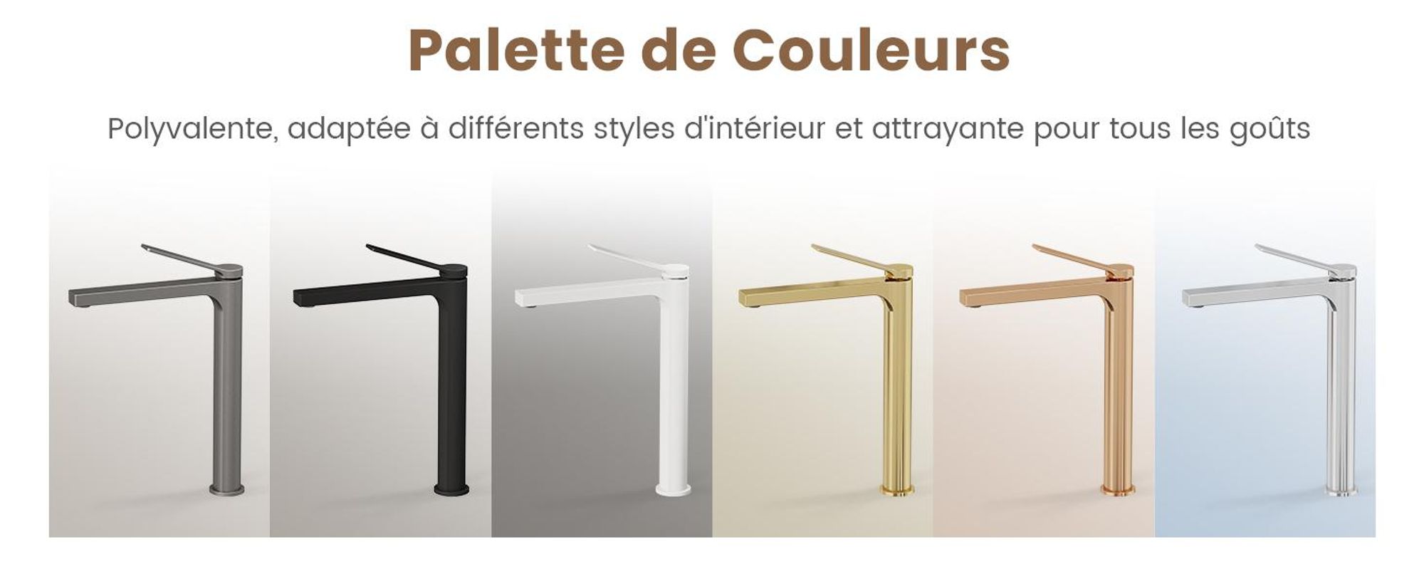 EMKE Robinet de salle de bain or rose 335x233x46mm, laiton, cartouche céramique, robinet de salle de bain, mitigeur de lavabo, mitigeur de lavabo