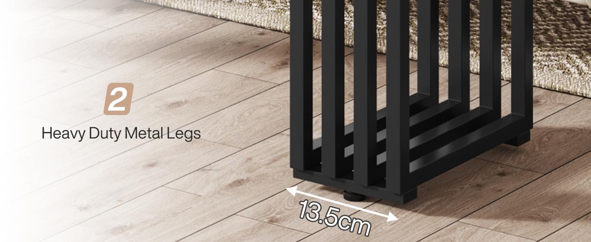 Tribesigns Konsolentisch schmaler Sofatisch, Flurtisch industrieller Eingangstisch mit elegantem Metallrahmen für Wohnzimmer, Eingang, Flur, Foyer