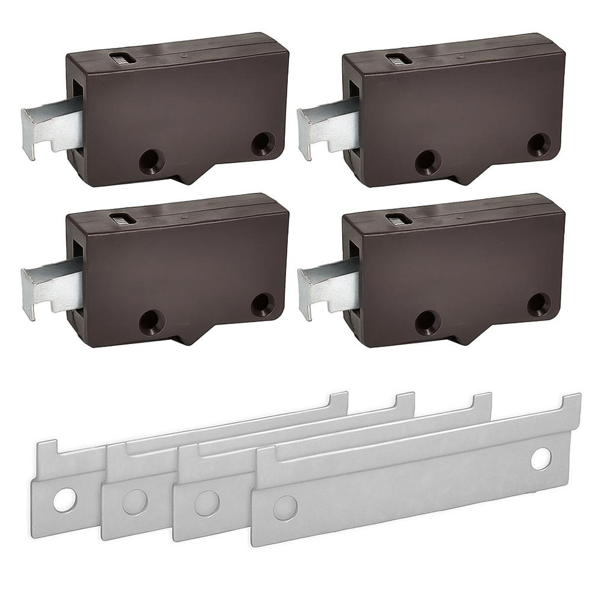 Schrankaufhängern Set 4⨯ Braun Wandhalterung & 80 mm Aufhängeschienen für Schränk