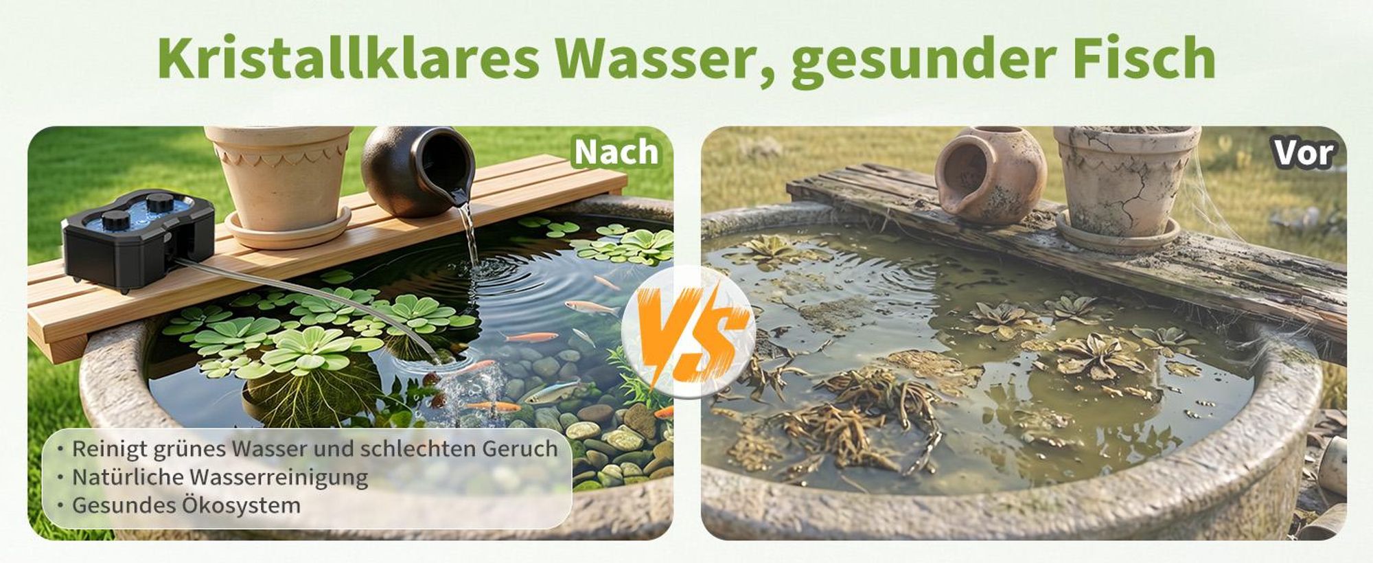 Forever Speed 3W Solar Teichbelüfter, Aufladbar Solar Sauerstoffpumpe mit Solarmodul und Pumpe für Teich Aquarium Fischzucht 146 einstellbare Modi