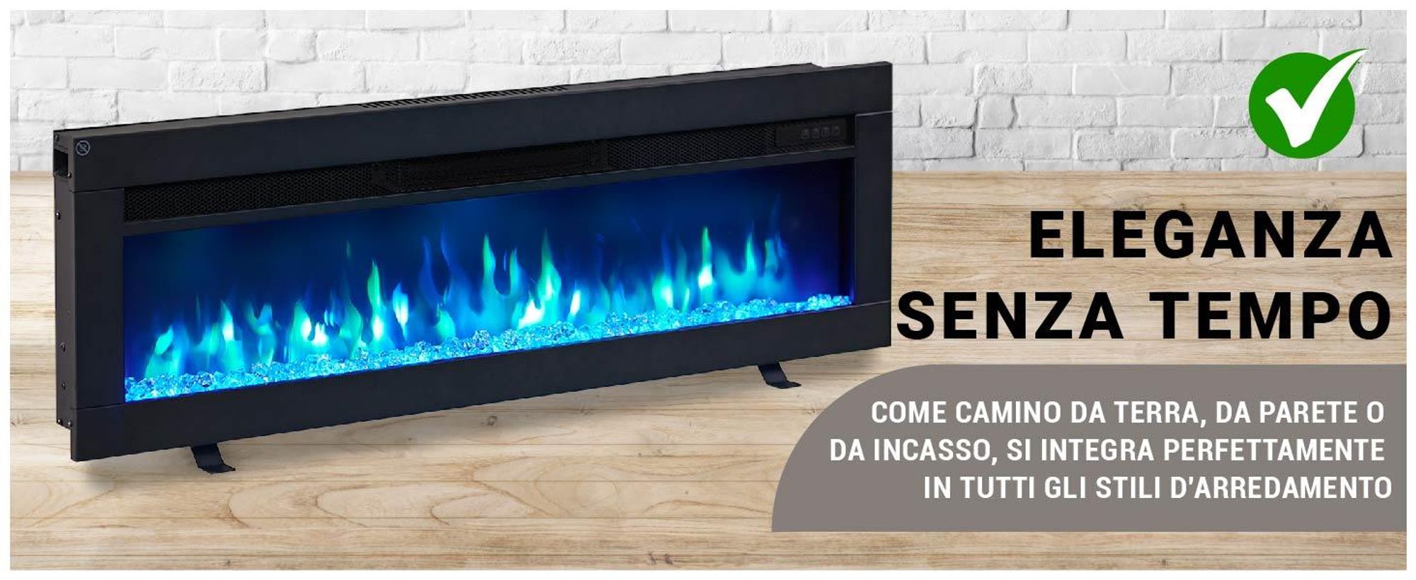 BALDERIA Agnes 40 - Camino da appoggio, da parete o da incasso - Nero