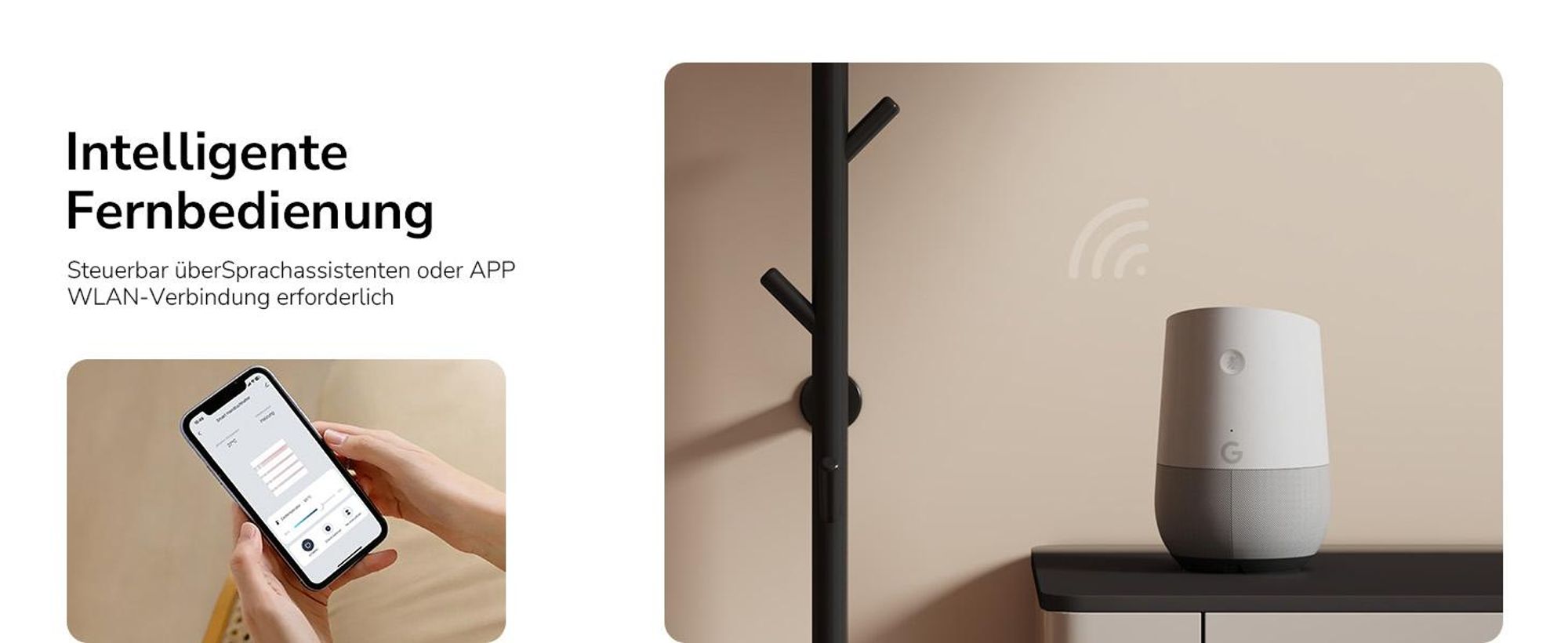 EMKE Elektrischer Handtuchheizkörper 100 W Schwarz, LCD-Display, Intelligentes Thermostat, WiFi/APP-Steuerung Timer Baum-Design handtuchwärmer 150cm