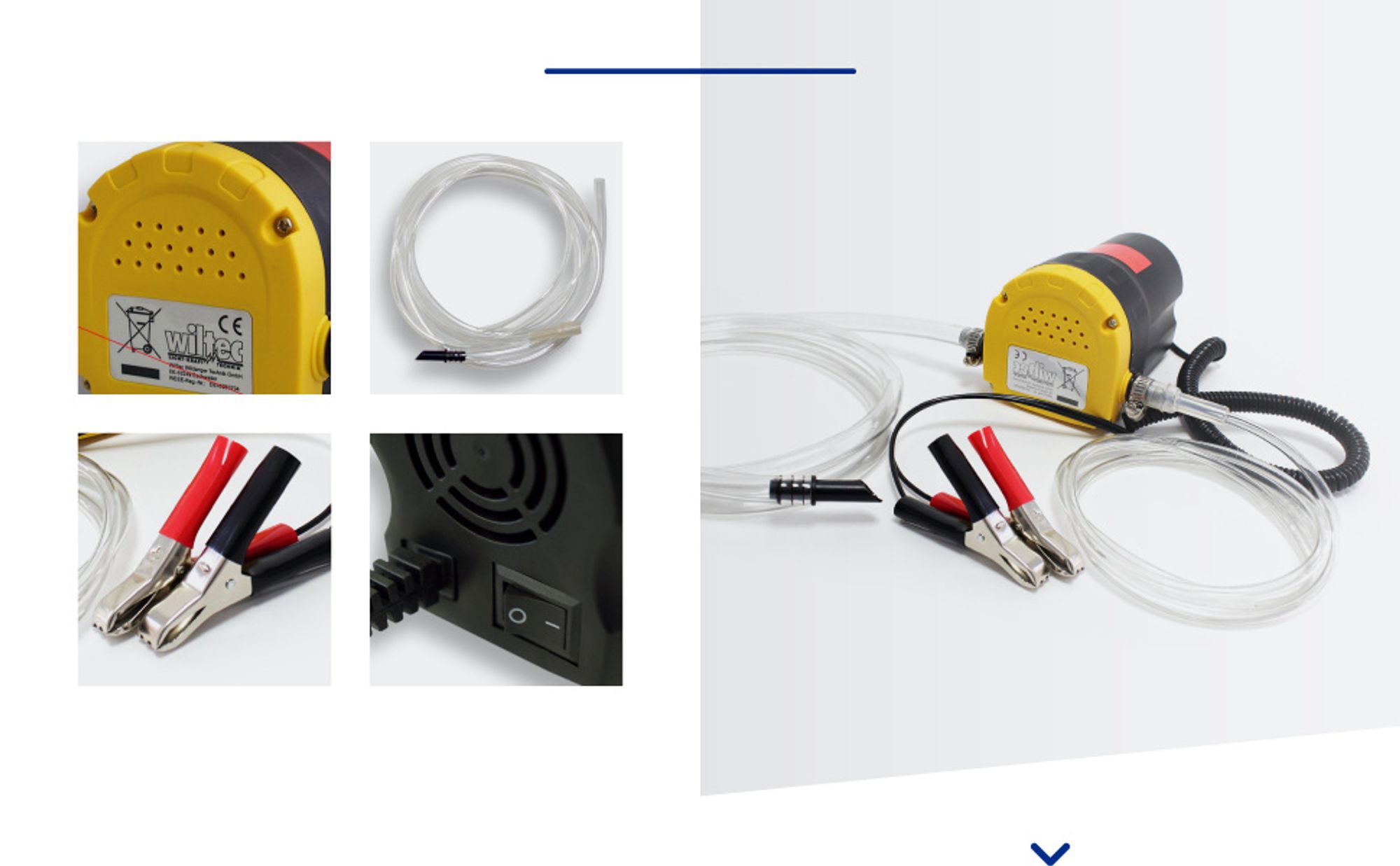 Wiltec Ölabsaugpumpe 12 V 60 W, 130 x 130 x 85 mm, 1,5 l/min, Absaugpumpe für Diesel, Biodiesel, Heizöl, Dieselpumpe Ölpumpe Heizölpumpe für den Ölwechsel