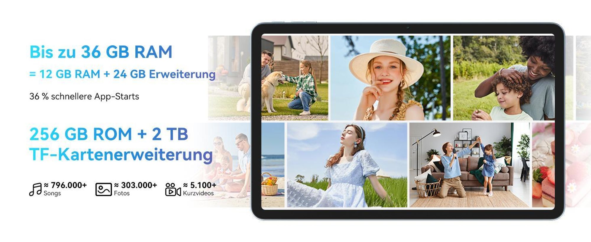 Blackview Tablet  Mega2wifi, 12 Zoll, 2K, FHD, 36(12+24)GB+256GB-Grey, Android 15,  incl. Tablet-Stift, Schutzhülle, 2000*1200, 9000mAh, Gemini AI