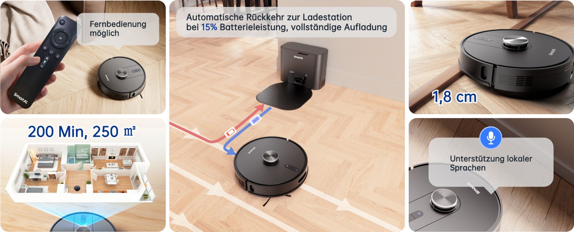 2024 360 S8 Pro Intelligent automatischer Staubentleerung Staubsauger Roboter Saugroboter 5000Pa Kehrrobotermaschine mit Wischfunktion